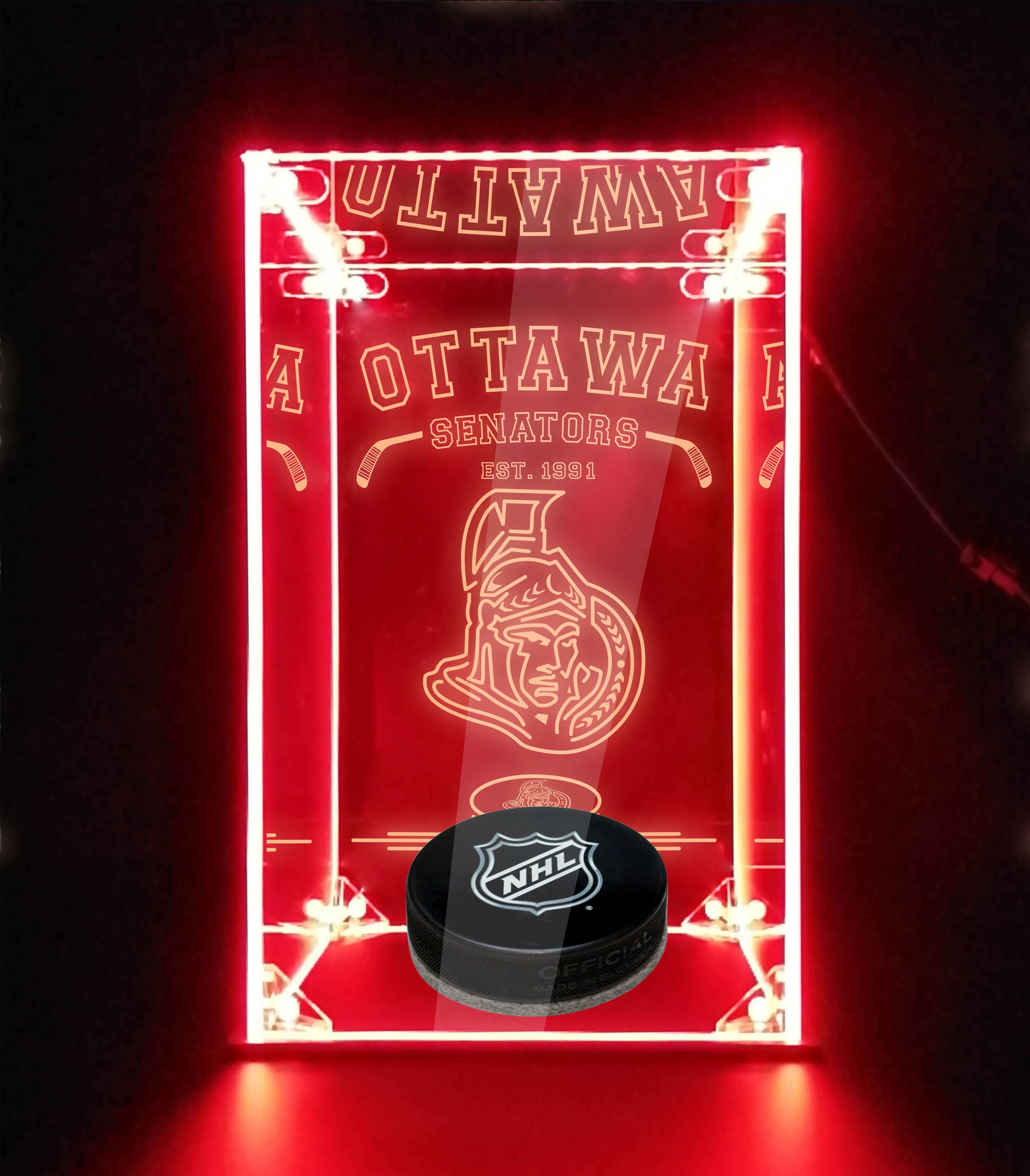 LED Display Case For Ottawa Senators Sports Memorabilia