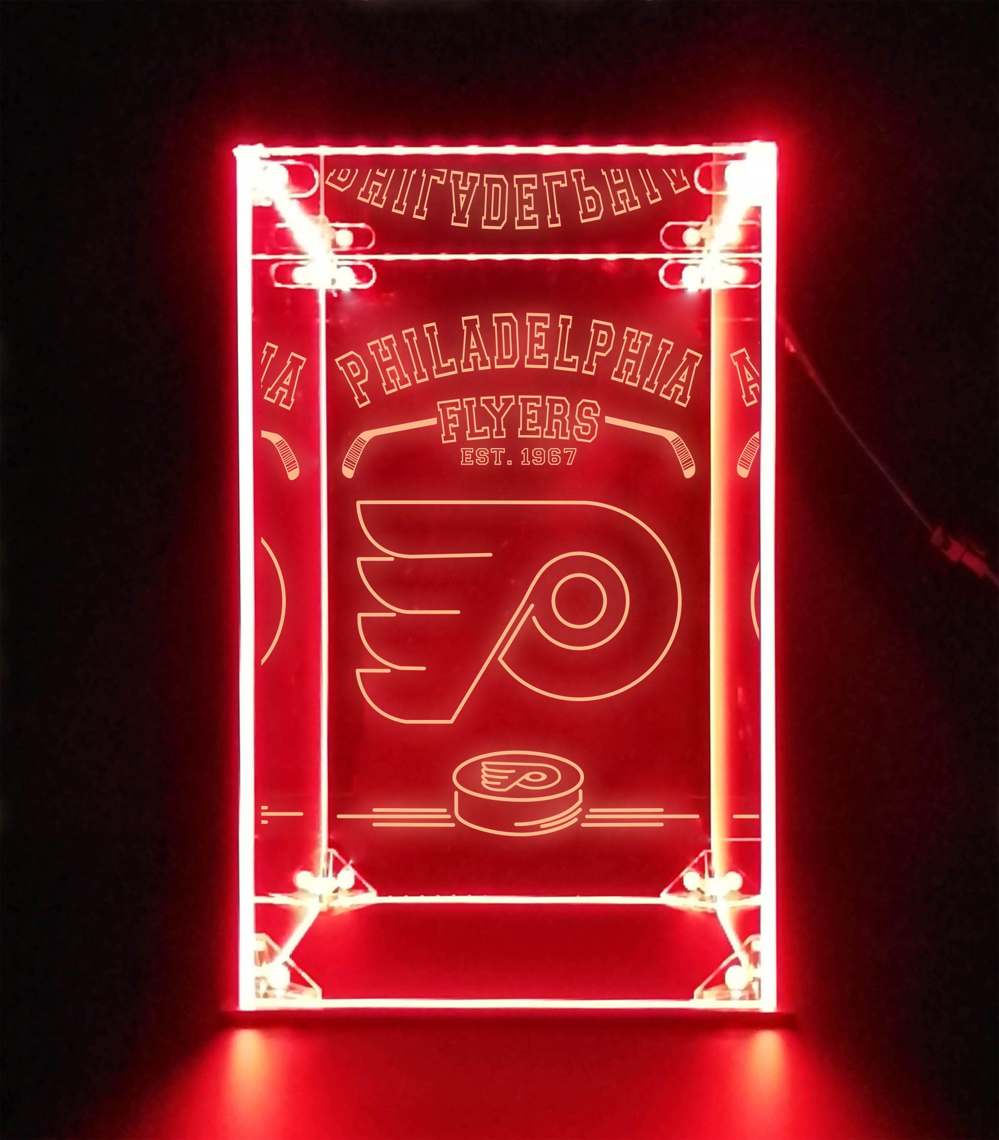 LED Display Case For Philadelphia Flyers Sports Memorabilia