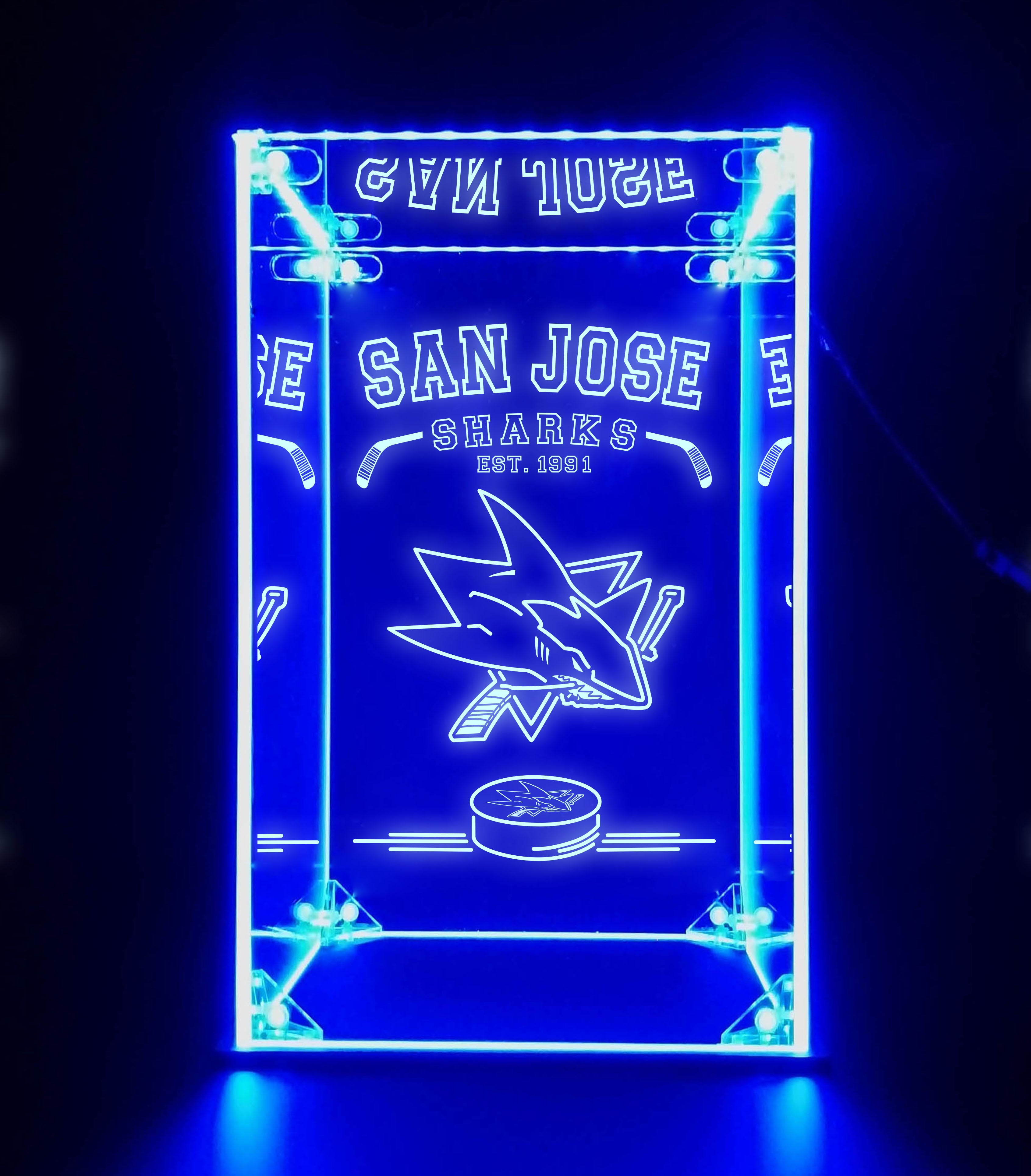 LED Display Case For San Jose Sharks Sports Memorabilia