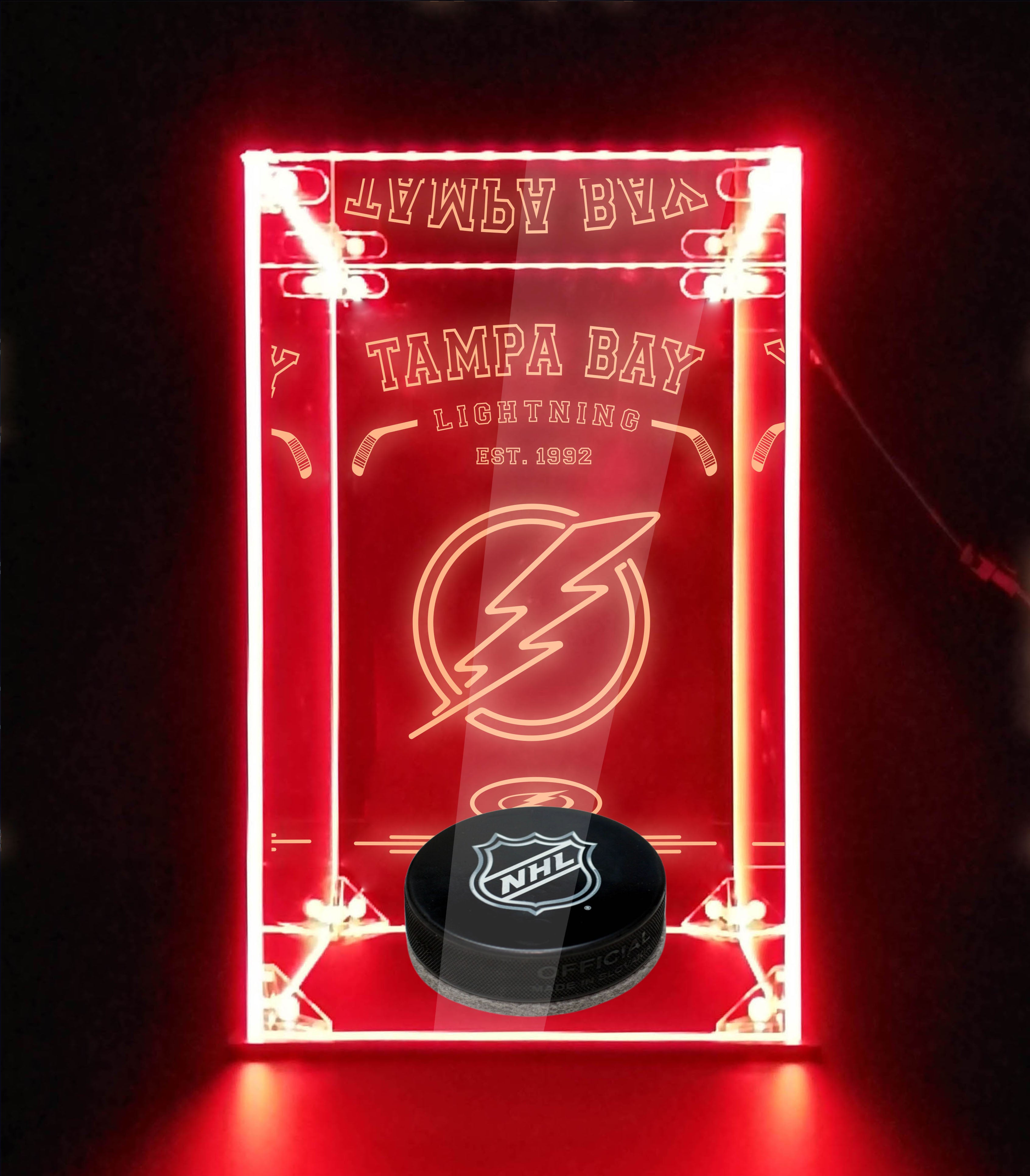 LED Display Case For Tampa Bay Lightning Sports Memorabilia