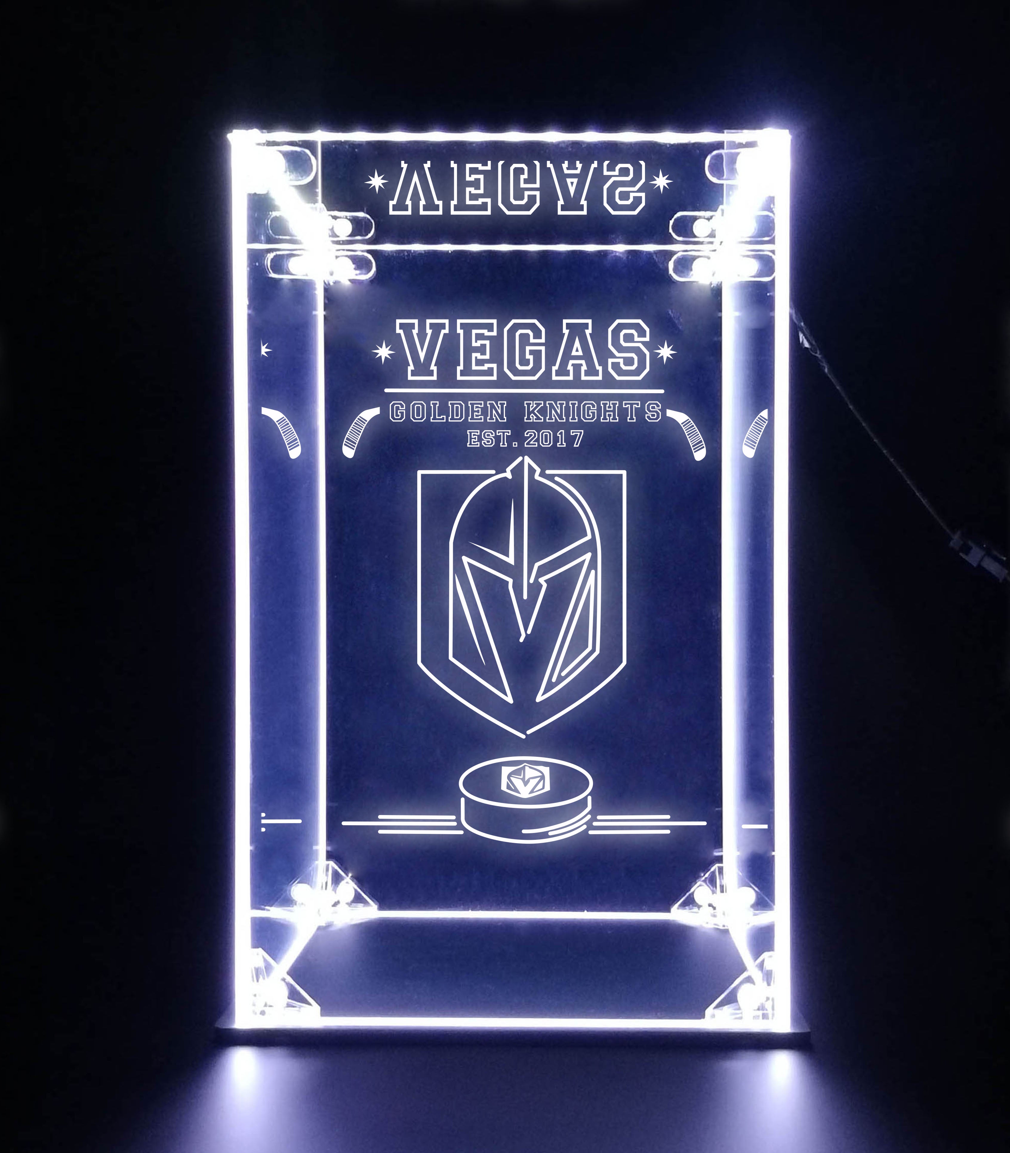 LED Display Case For Vegas Golden Knights Sports Memorabilia