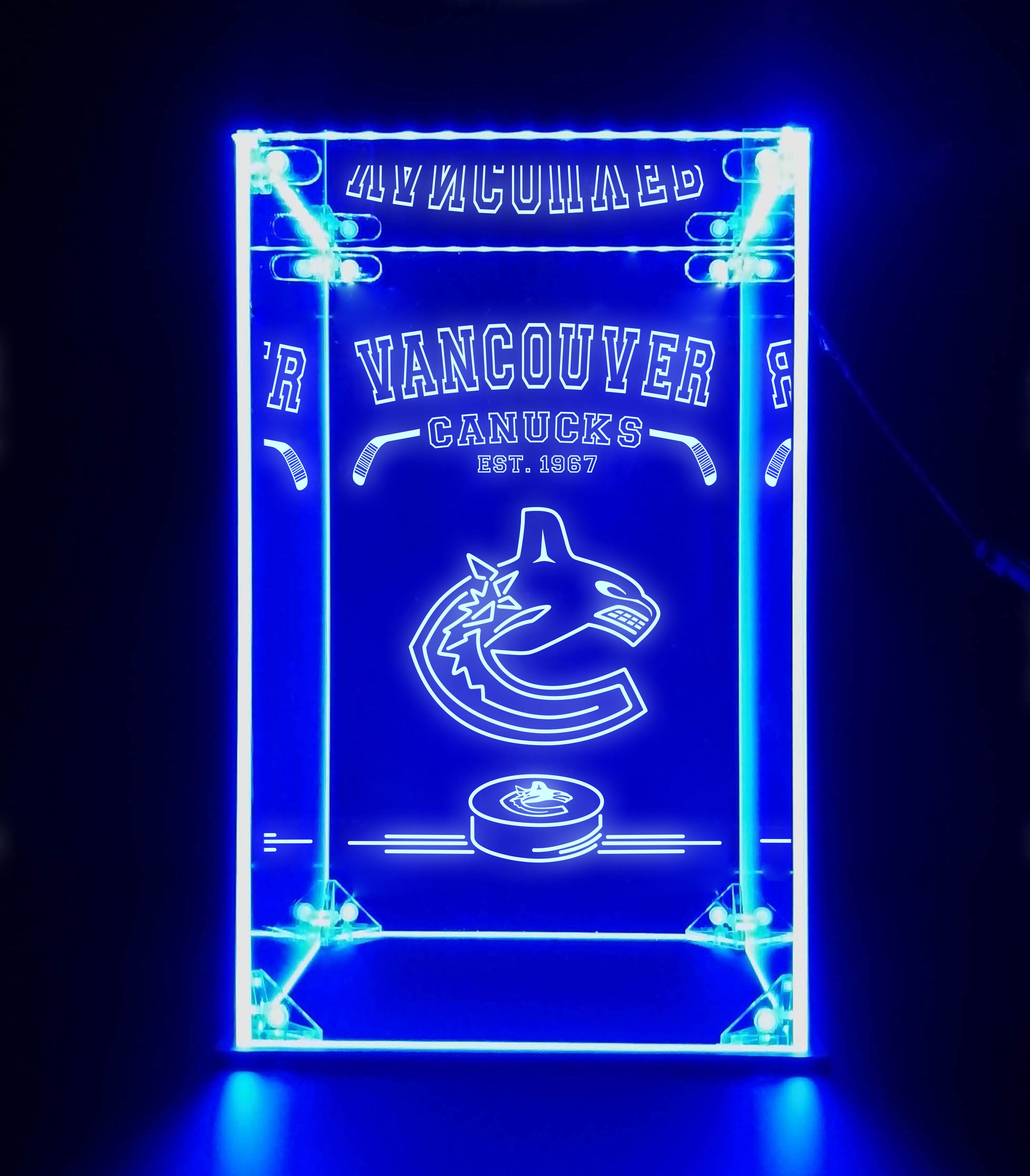 LED Display Case For Vancouver Canucks Sports Memorabilia