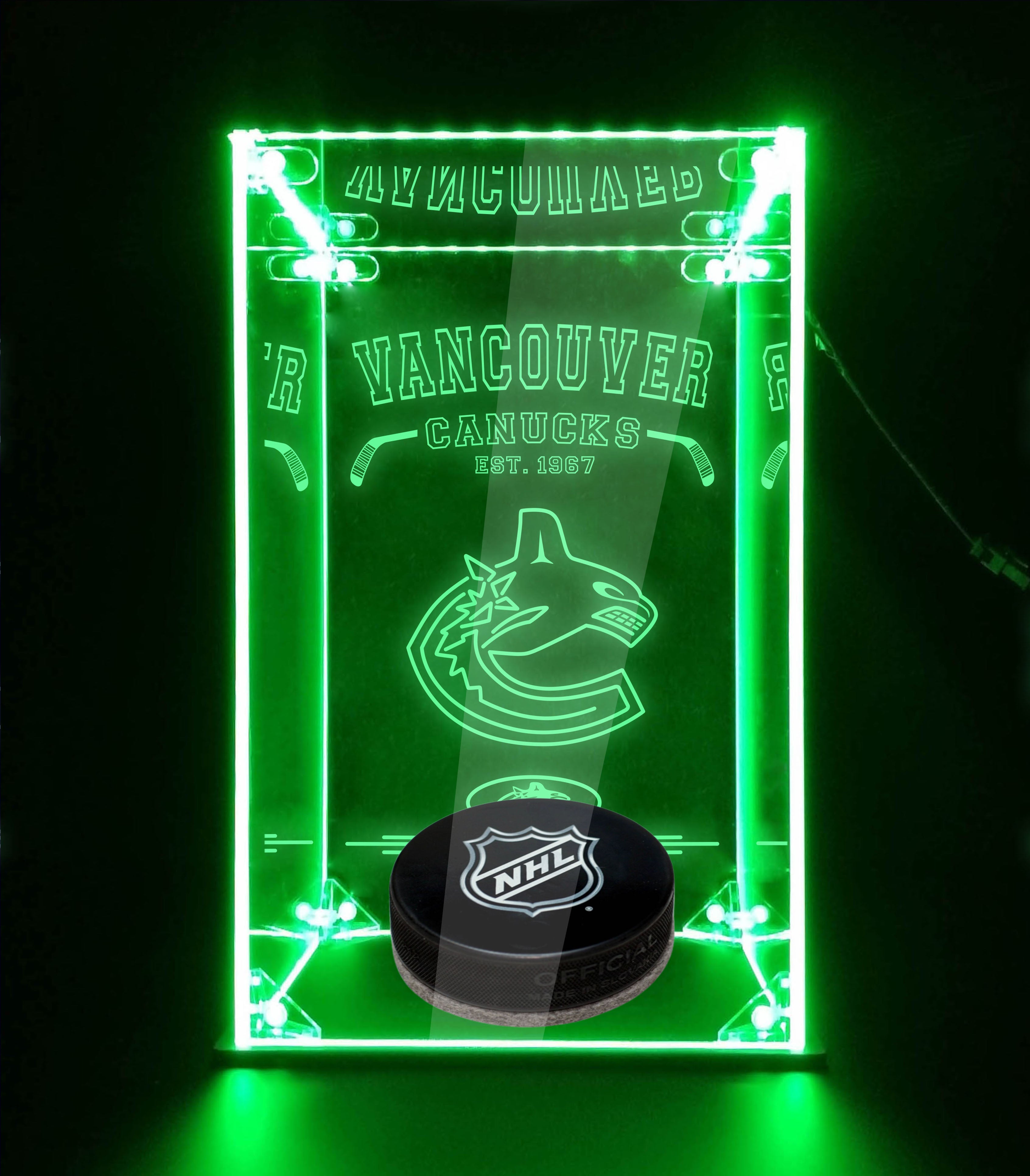 LED Display Case For Vancouver Canucks Sports Memorabilia