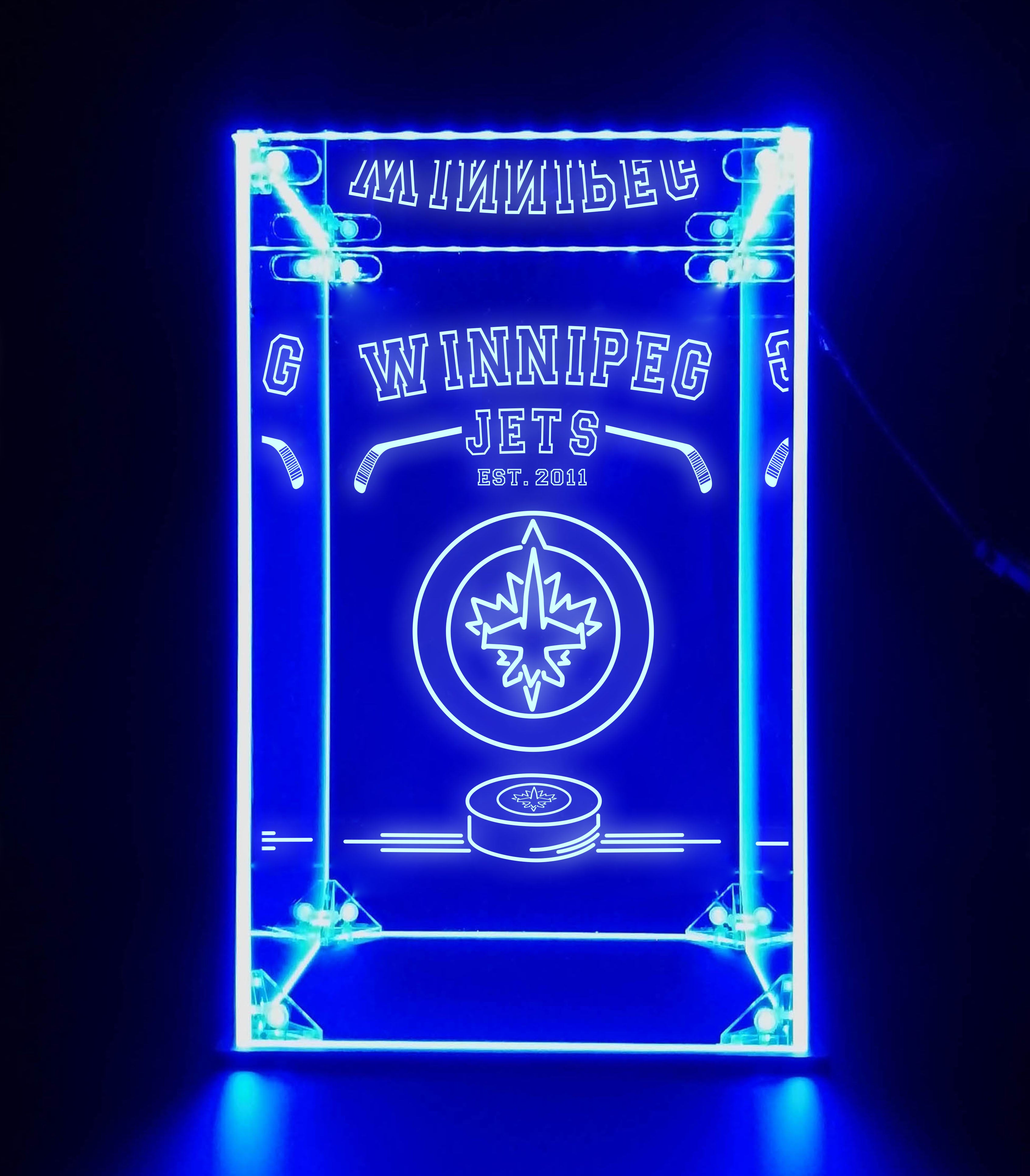 LED Display Case For Winnipeg Jets Sports Memorabilia