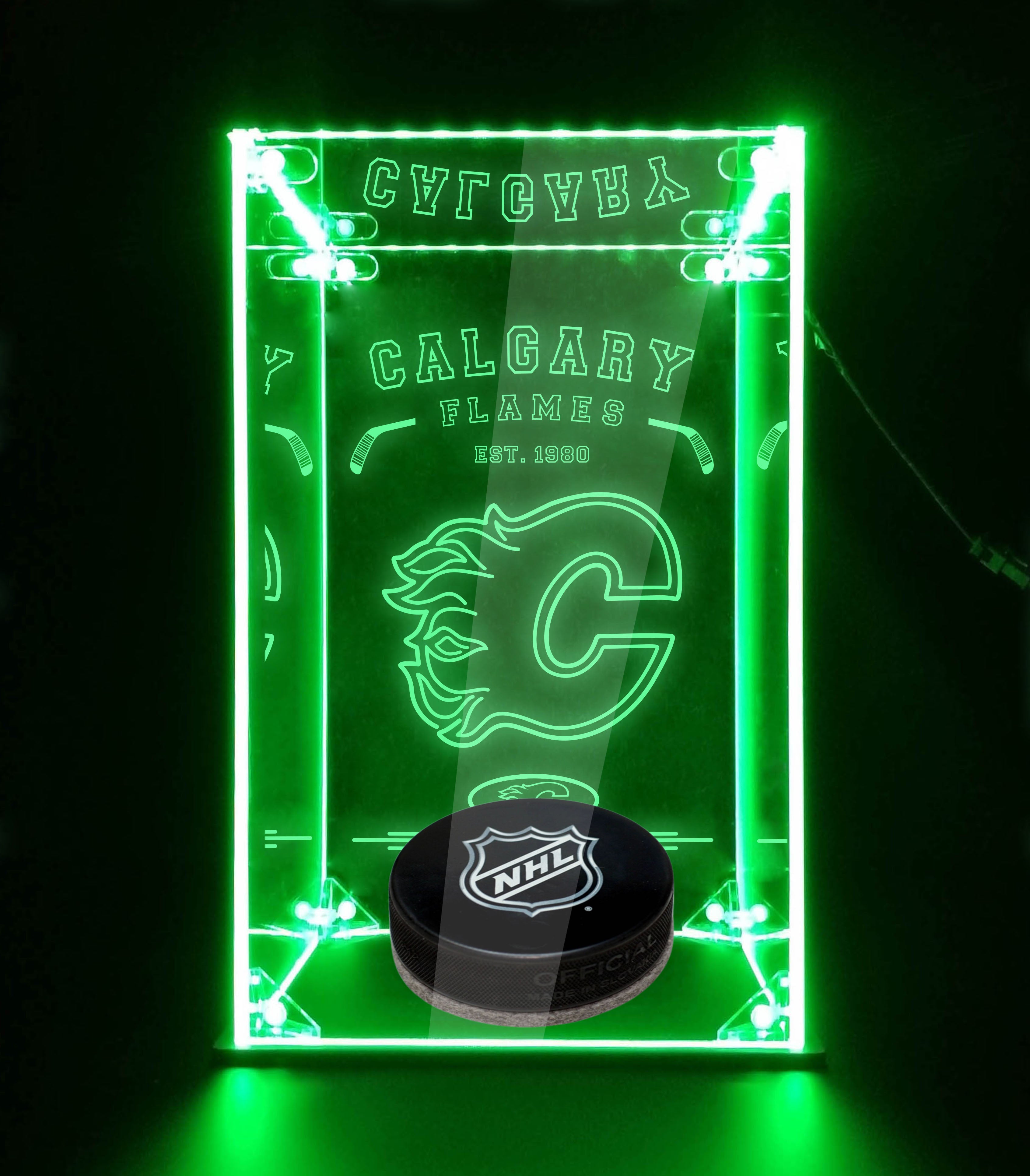 LED Display Case For Calgary Flames Sports Memorabilia