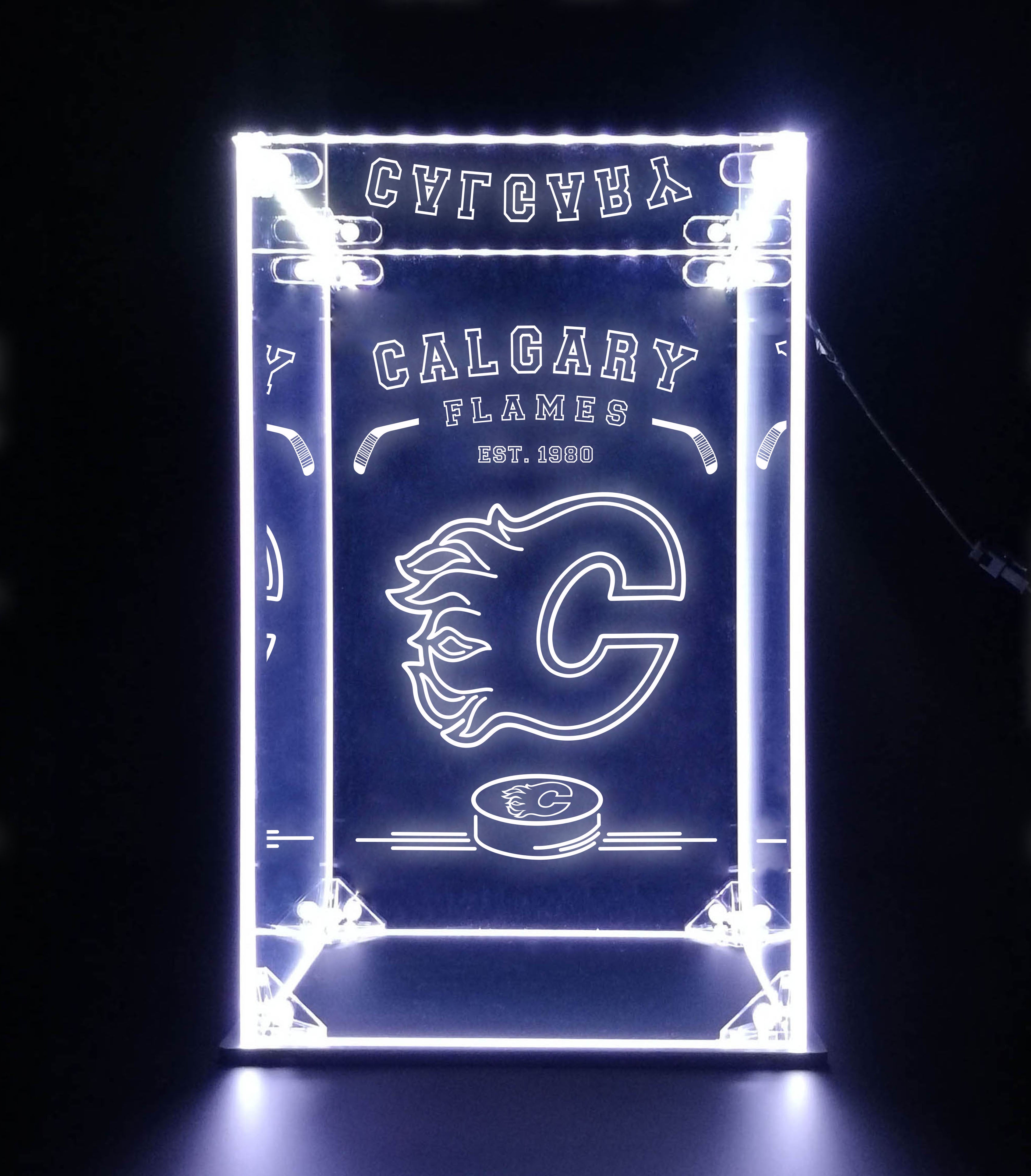 LED Display Case For Calgary Flames Sports Memorabilia