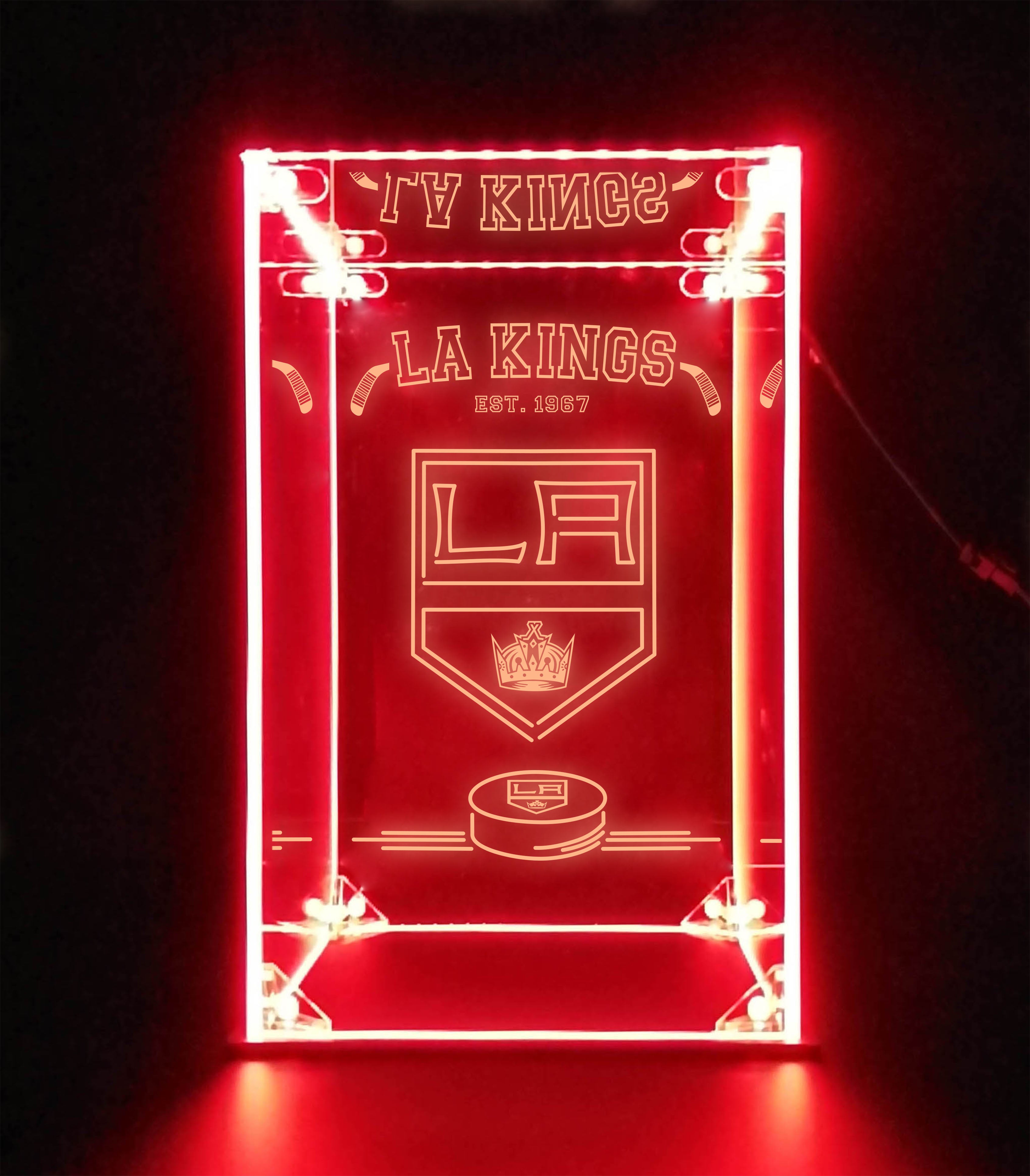 LED Display Case For LA Kings Sports Memorabilia