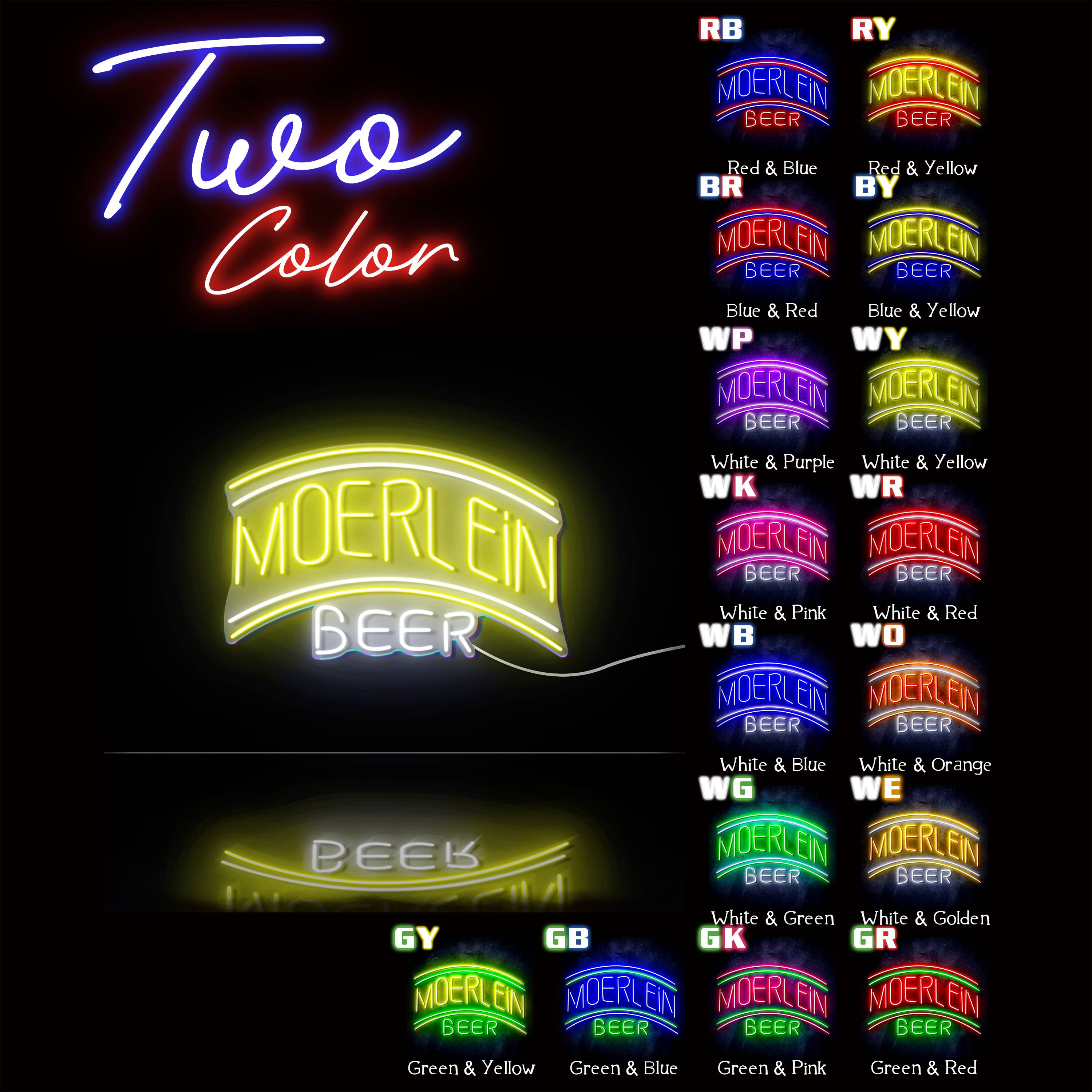 Moerlein Beer Large Flex Neon LED Sign