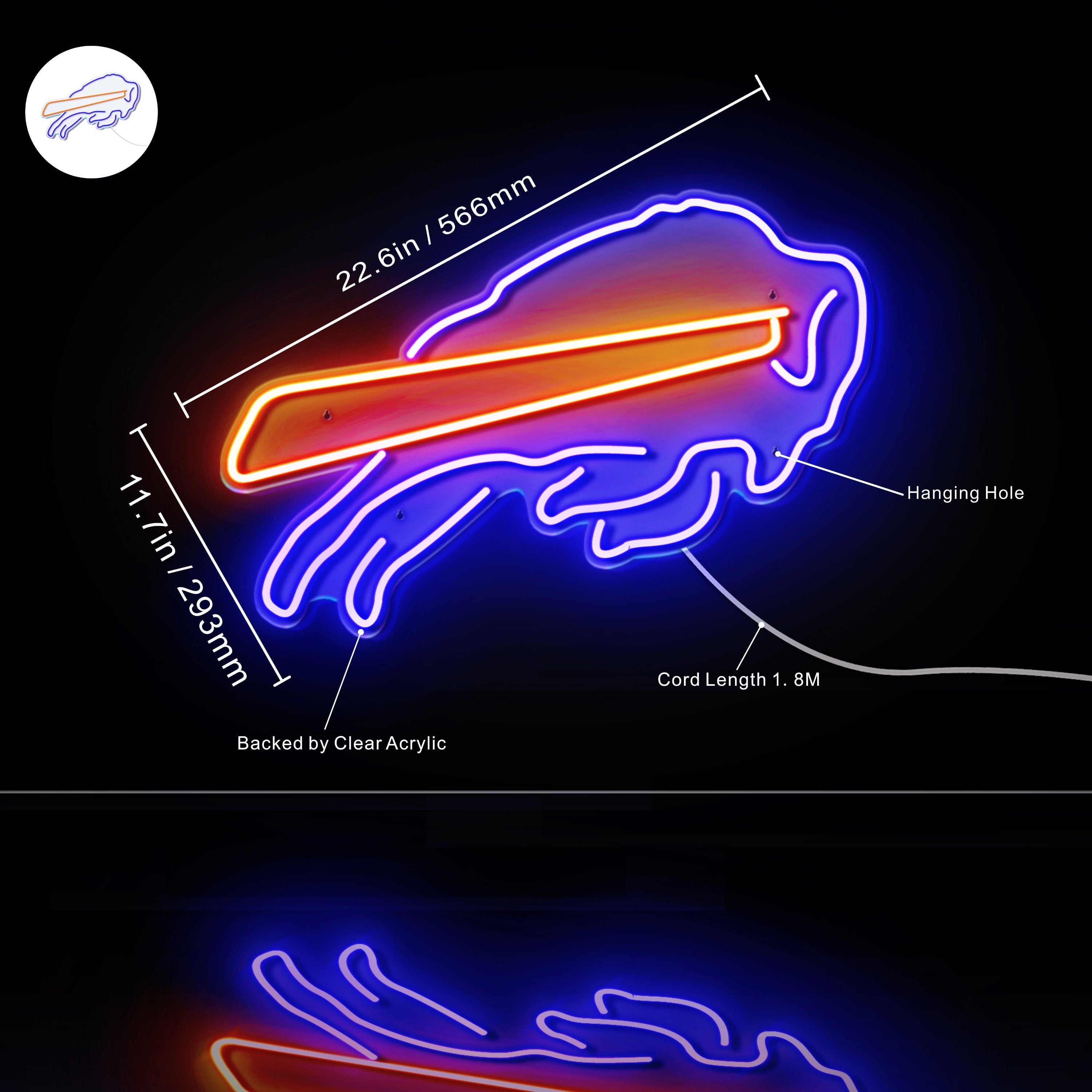 NFL Buffalo Bills Large Flex Neon LED Sign