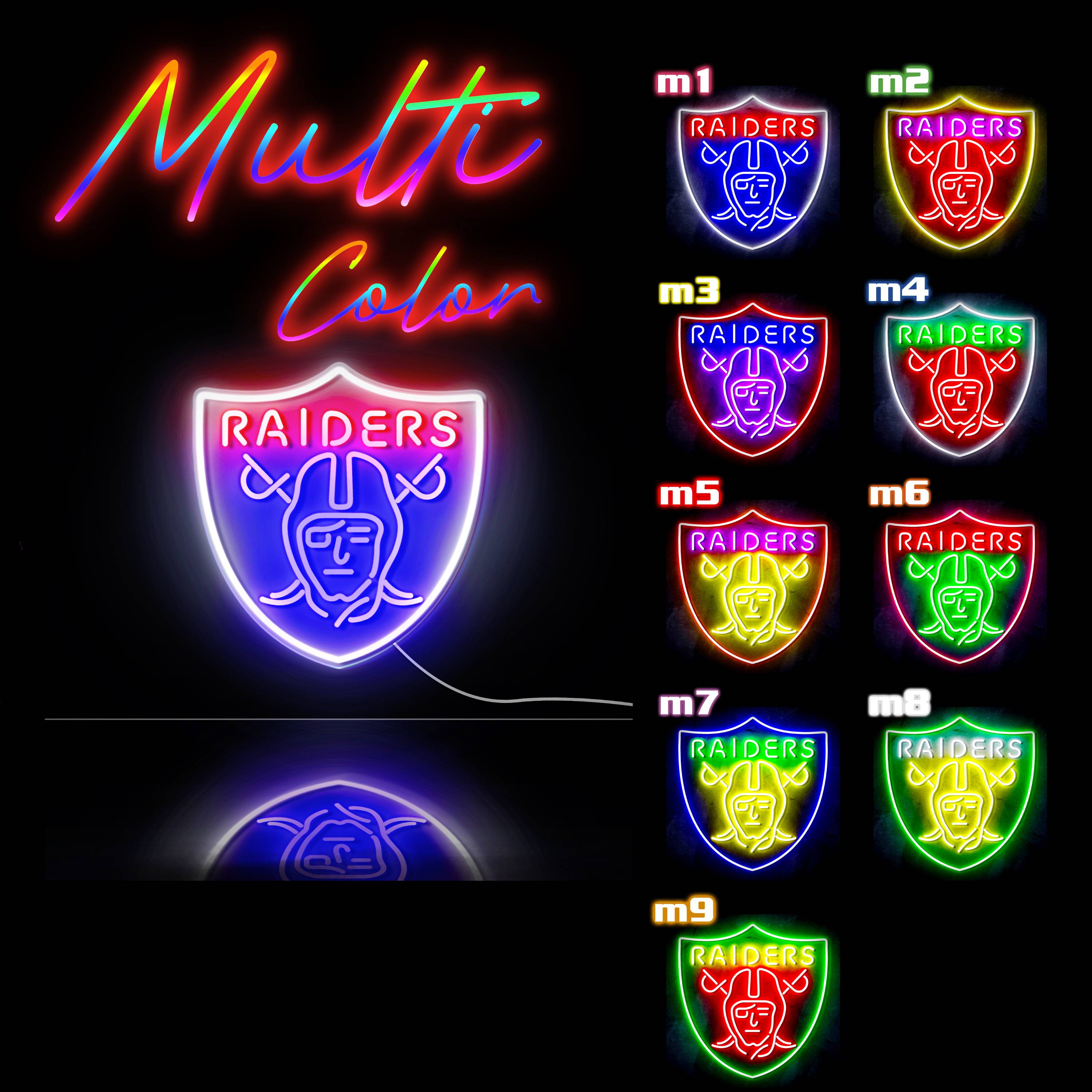 NFL Las Vegas Raiders Large Flex Neon LED Sign