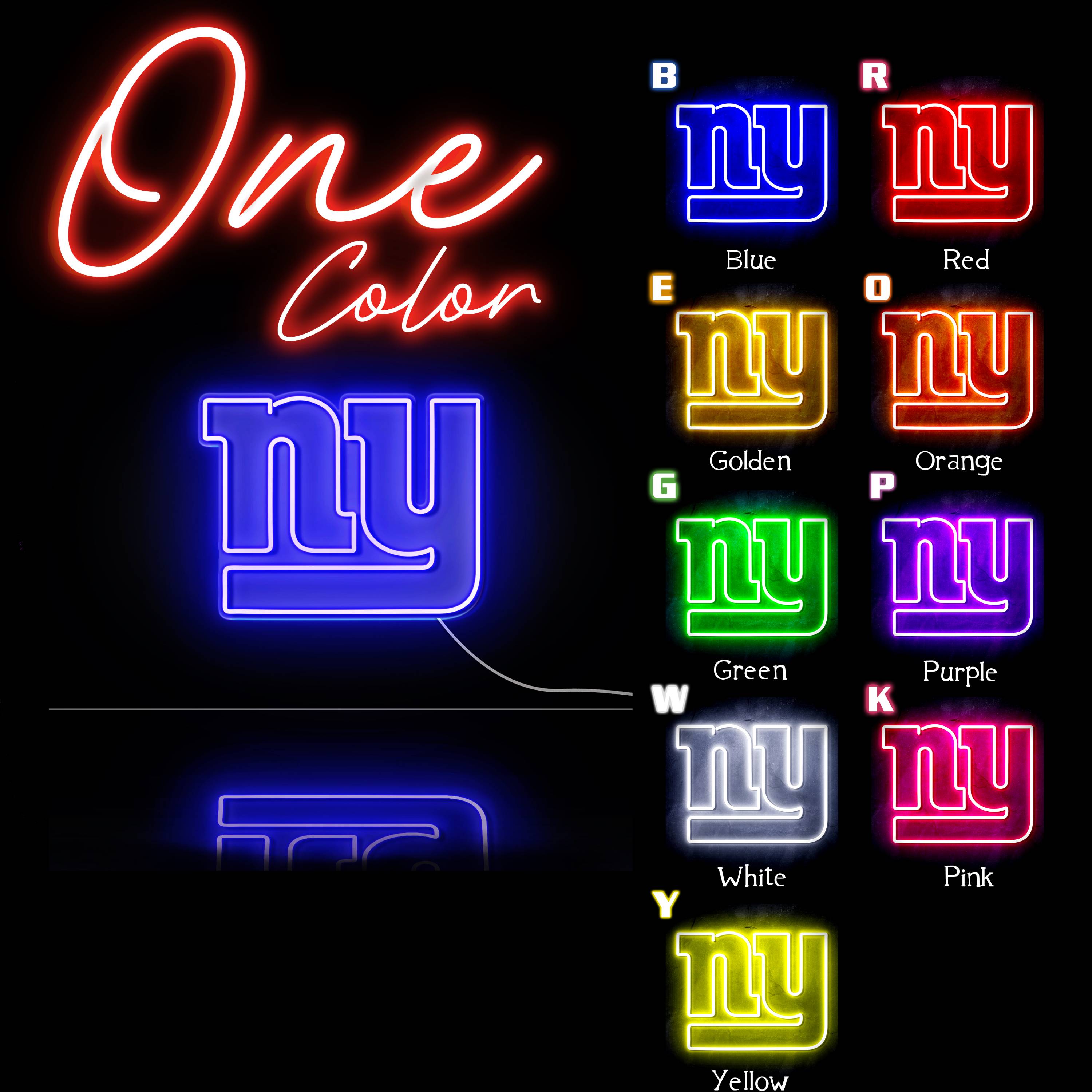 NFL New York Giants Sports Bar Flex Neon LED Sign