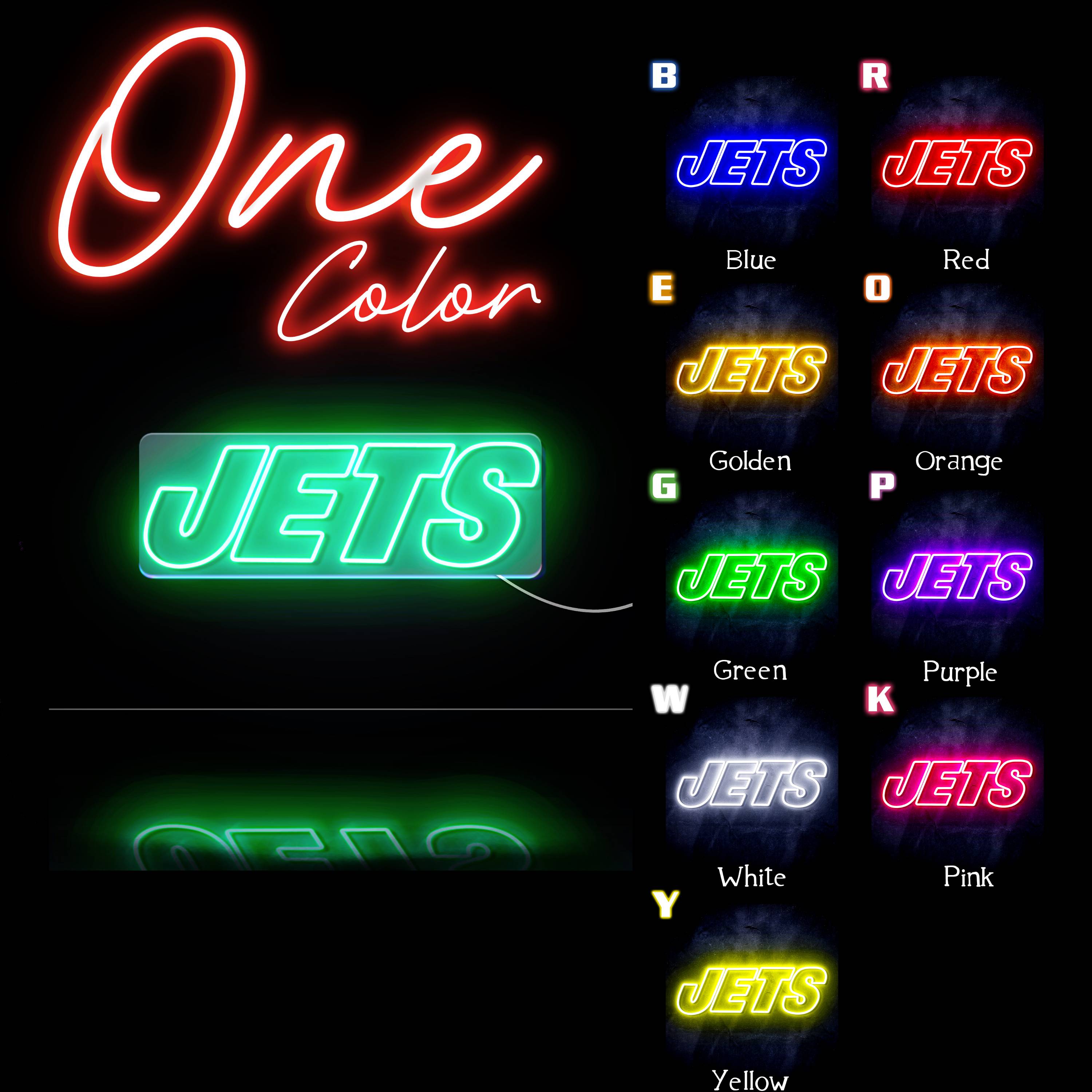 NFL JETS Large Flex Neon LED Sign