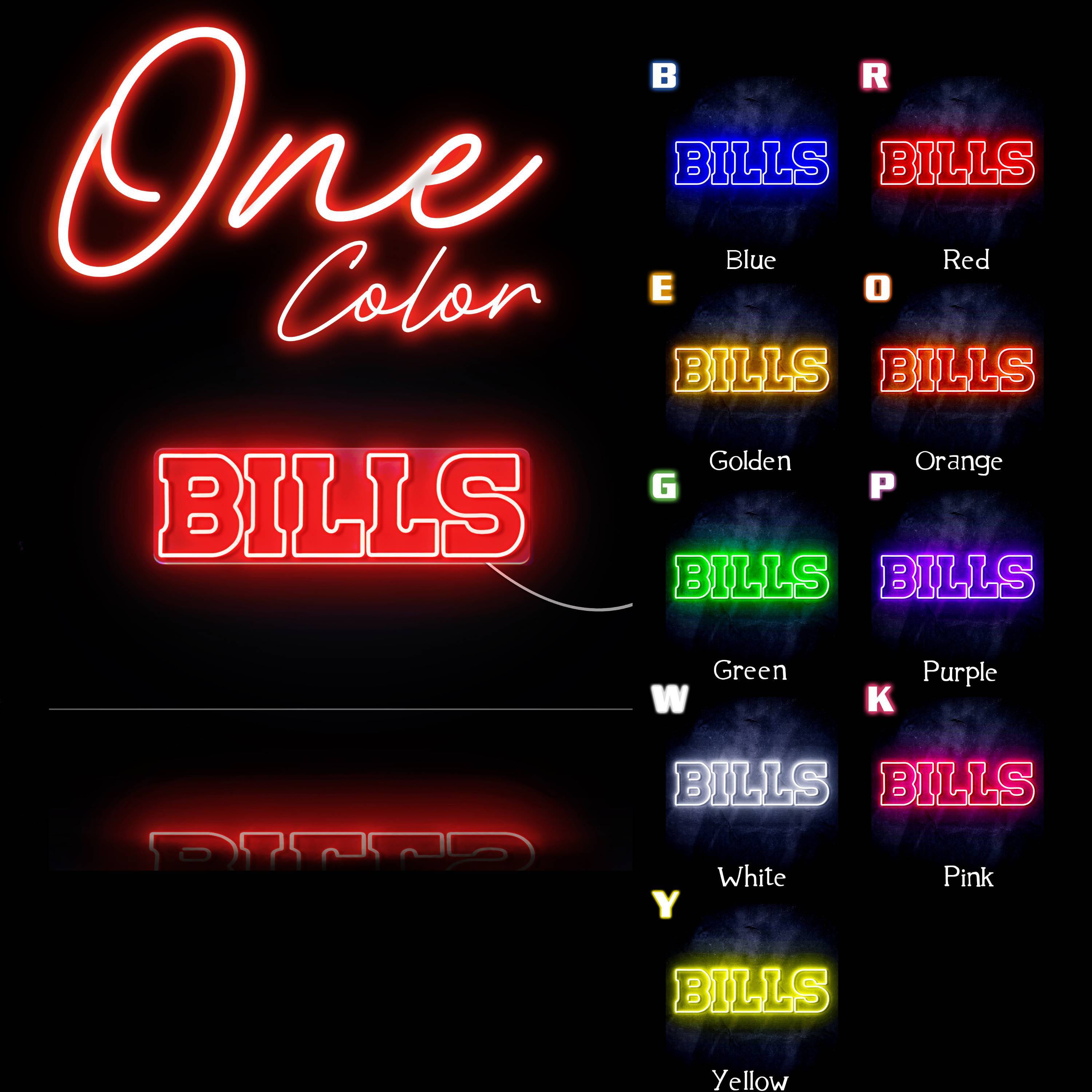 NFL BILLS Large Flex Neon LED Sign
