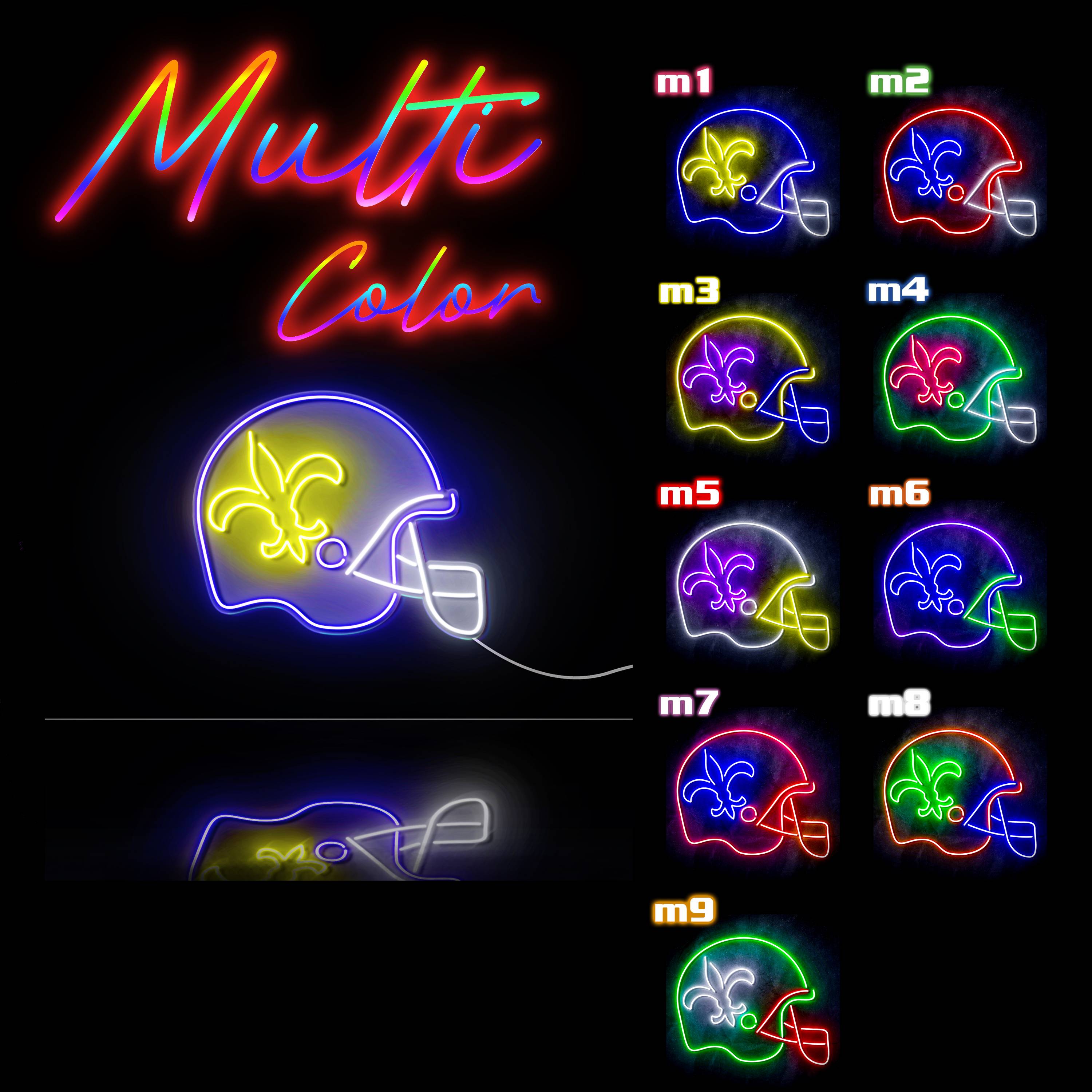 NFL Helmet New Orleans Saints Large Flex Neon LED Sign