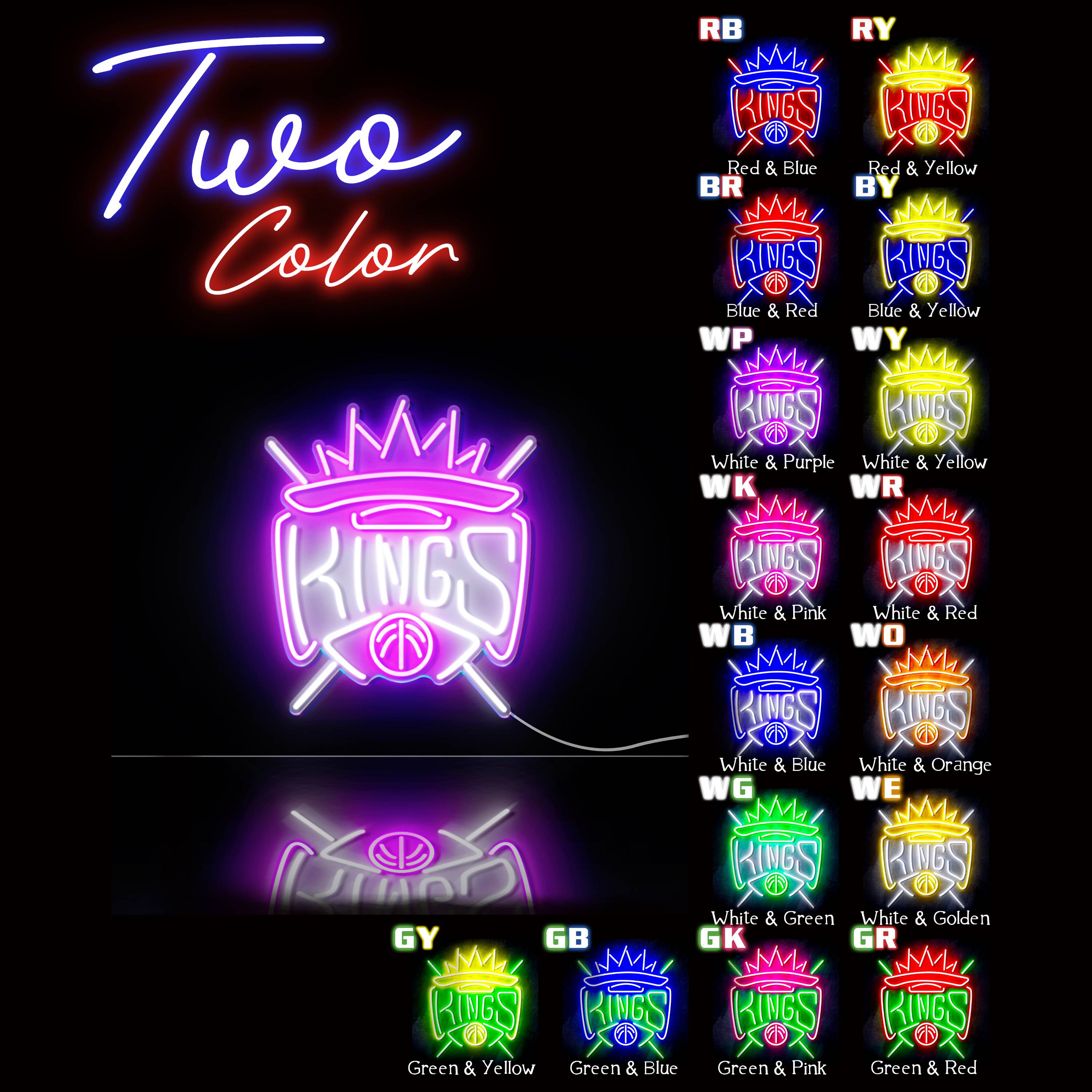 NBA Sacramento Kings Large Flex Neon LED Sign