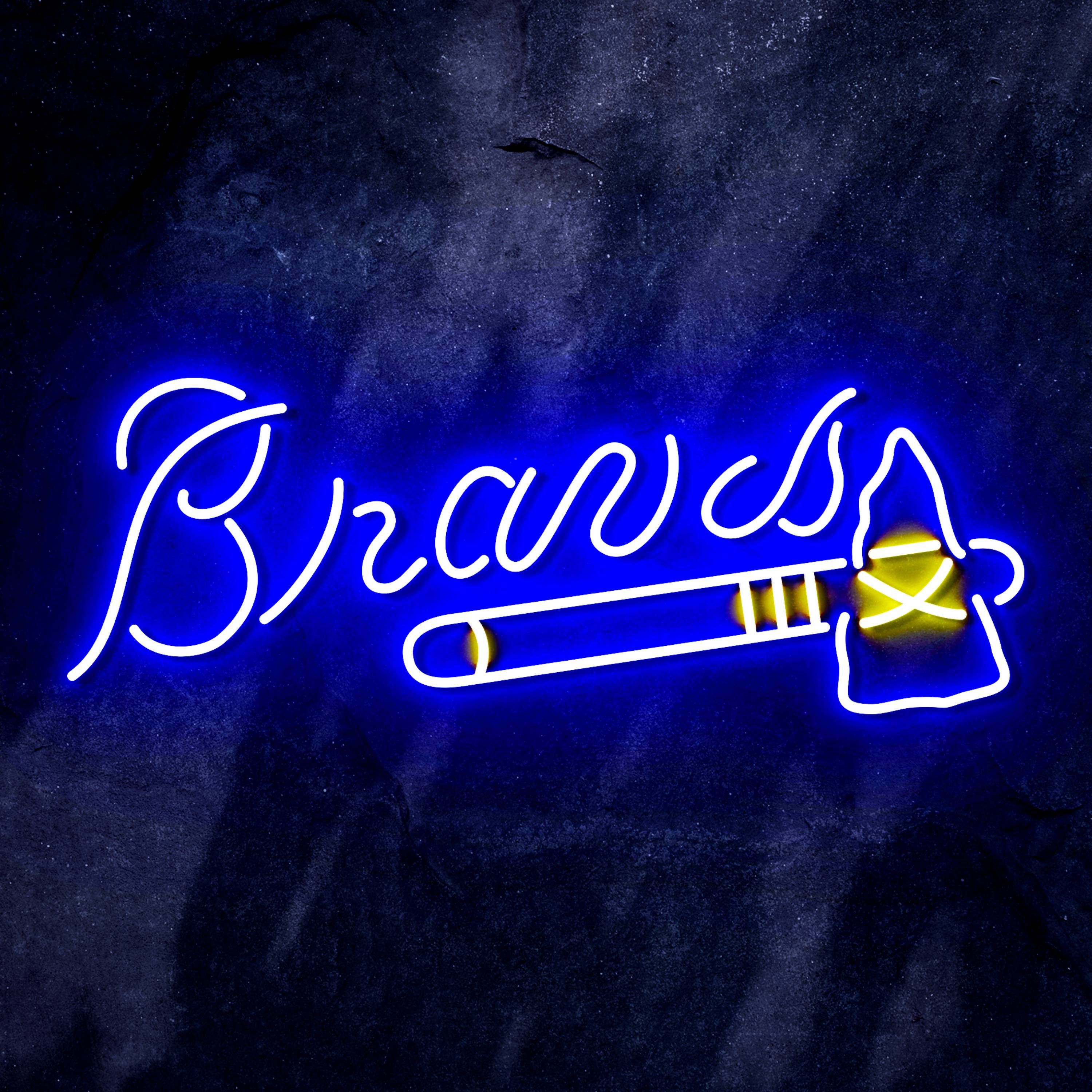 MLB Atlanta Braves Bar Neon Flex LED Sign | PRO LED SIGN