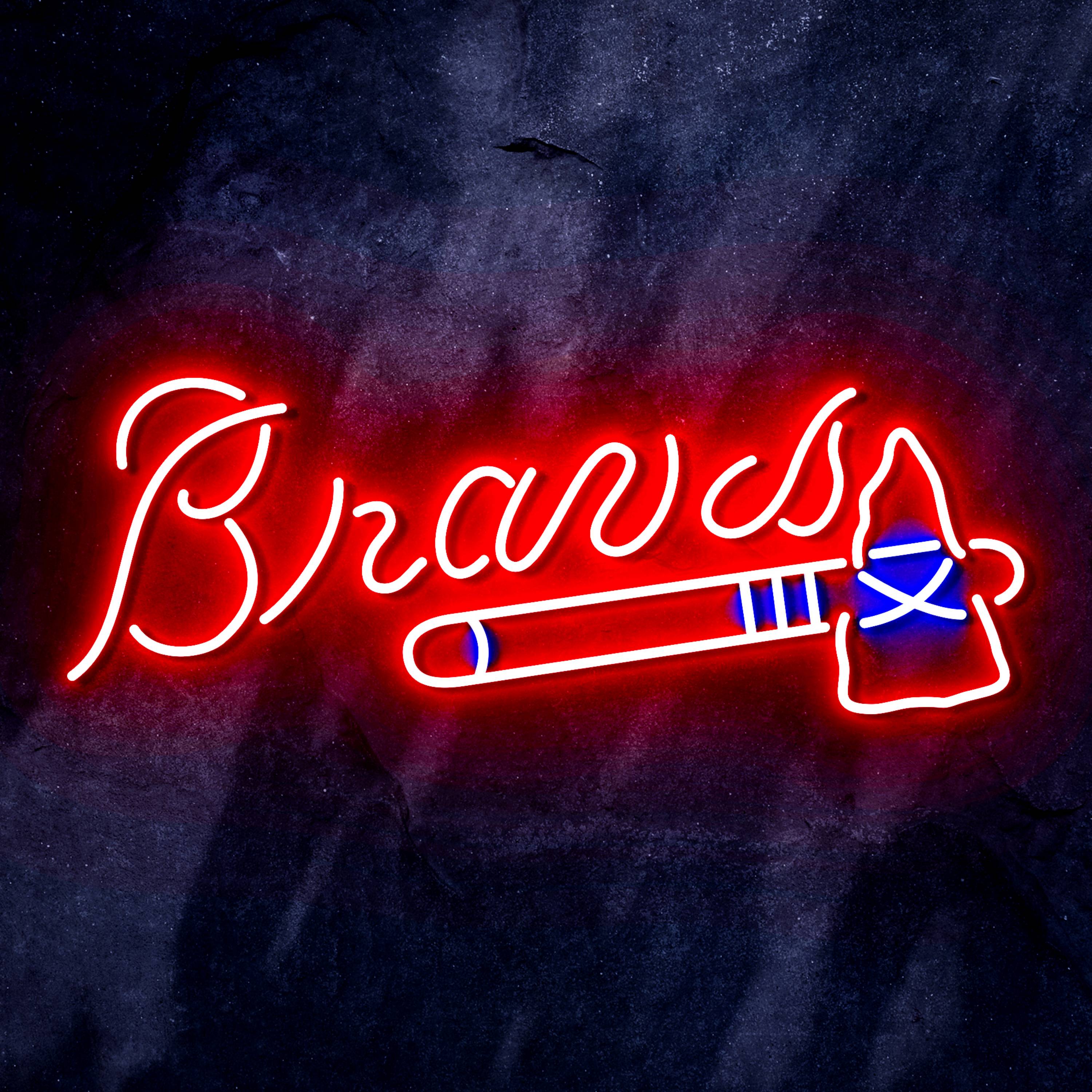 MLB Atlanta Braves Bar Neon Flex LED Sign
