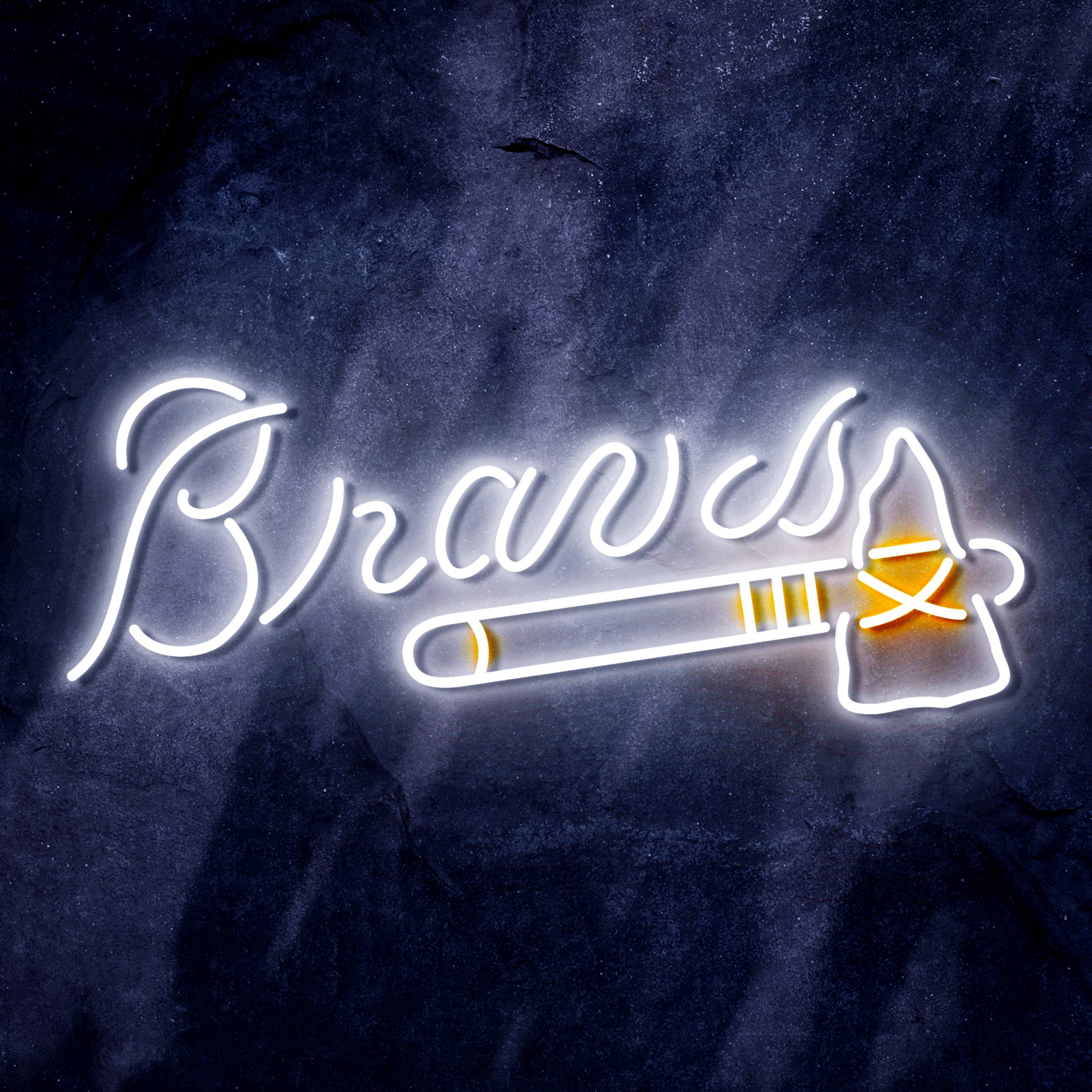 MLB Atlanta Braves Bar Neon Flex LED Sign | PRO LED SIGN