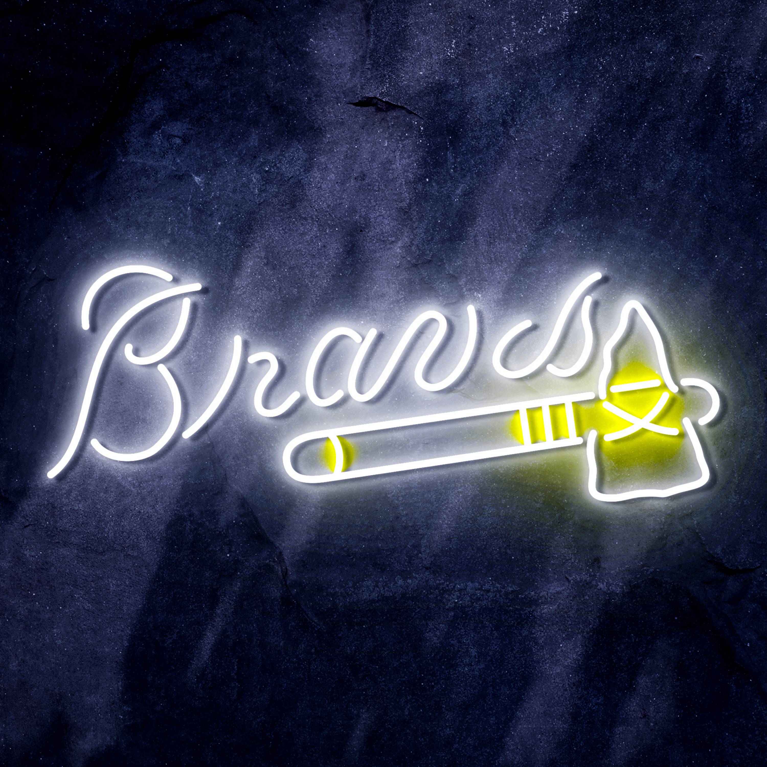 MLB Atlanta Braves Bar Neon Flex LED Sign | PRO LED SIGN