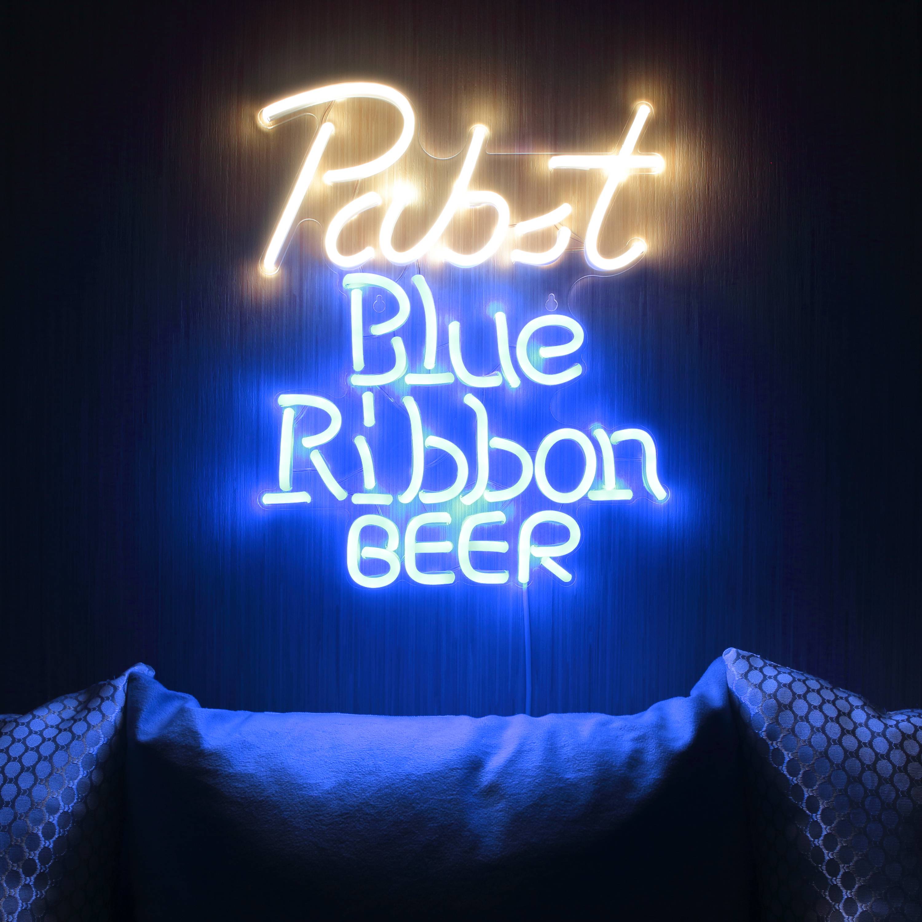 Pabst Blue Ribbon Beer Large Flex Neon LED Sign