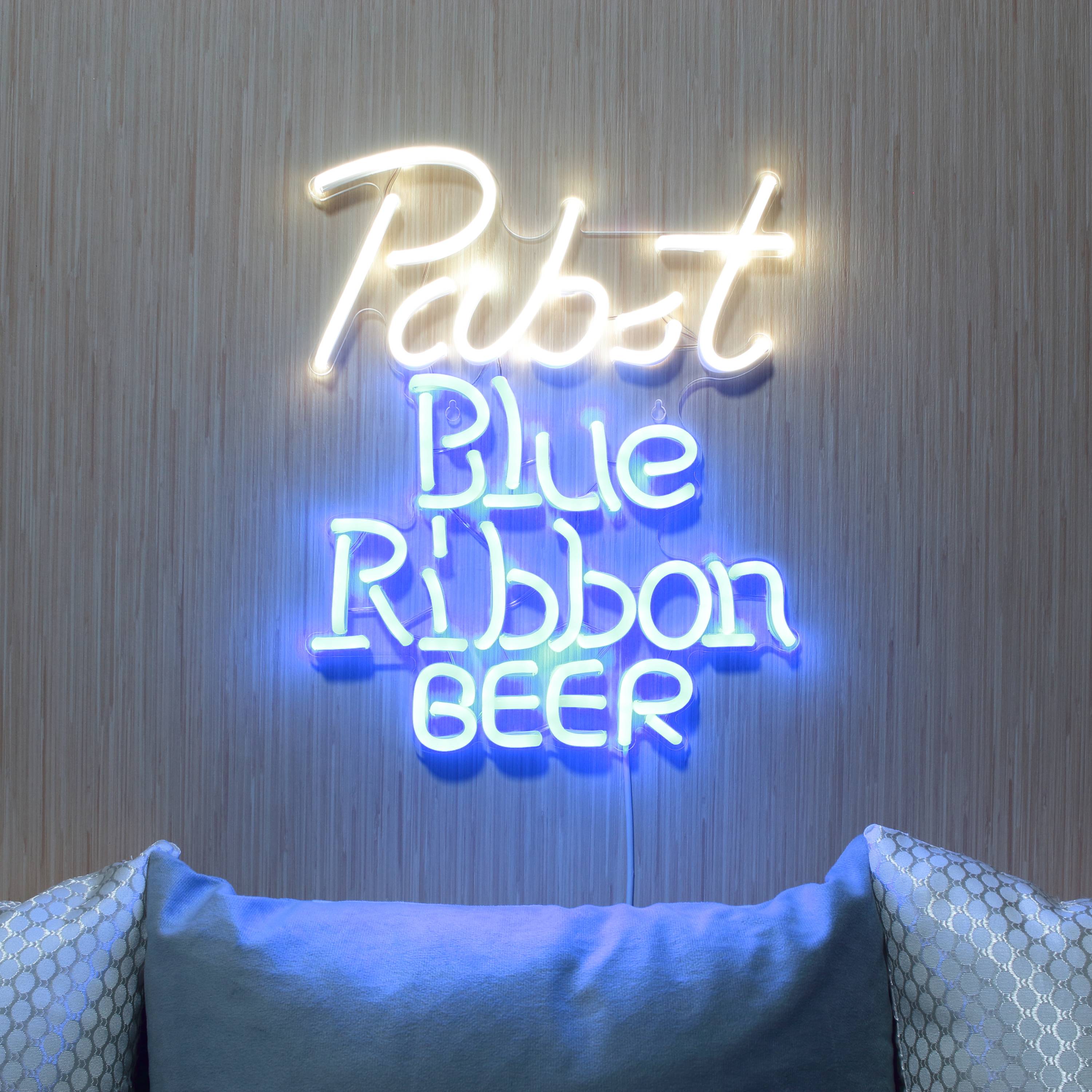 Pabst Blue Ribbon Beer Large Flex Neon LED Sign