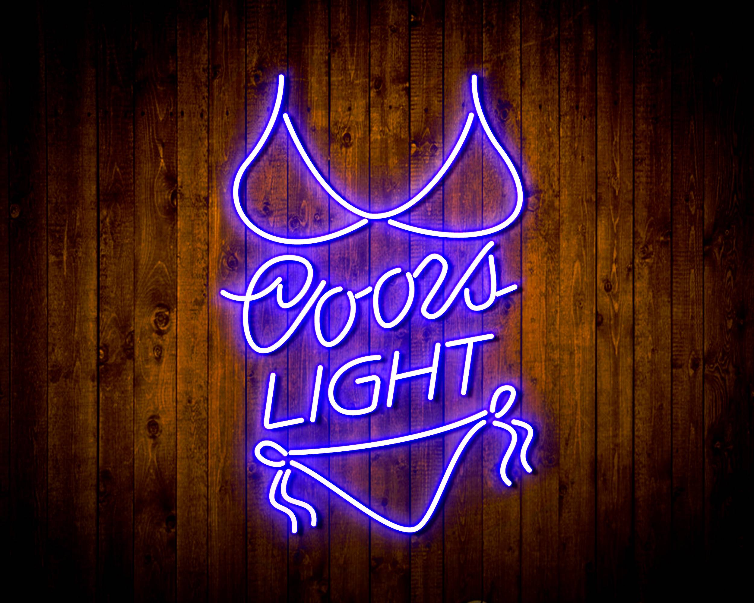 Coors Light with Bikinni Handmade Neon Flex LED Sign