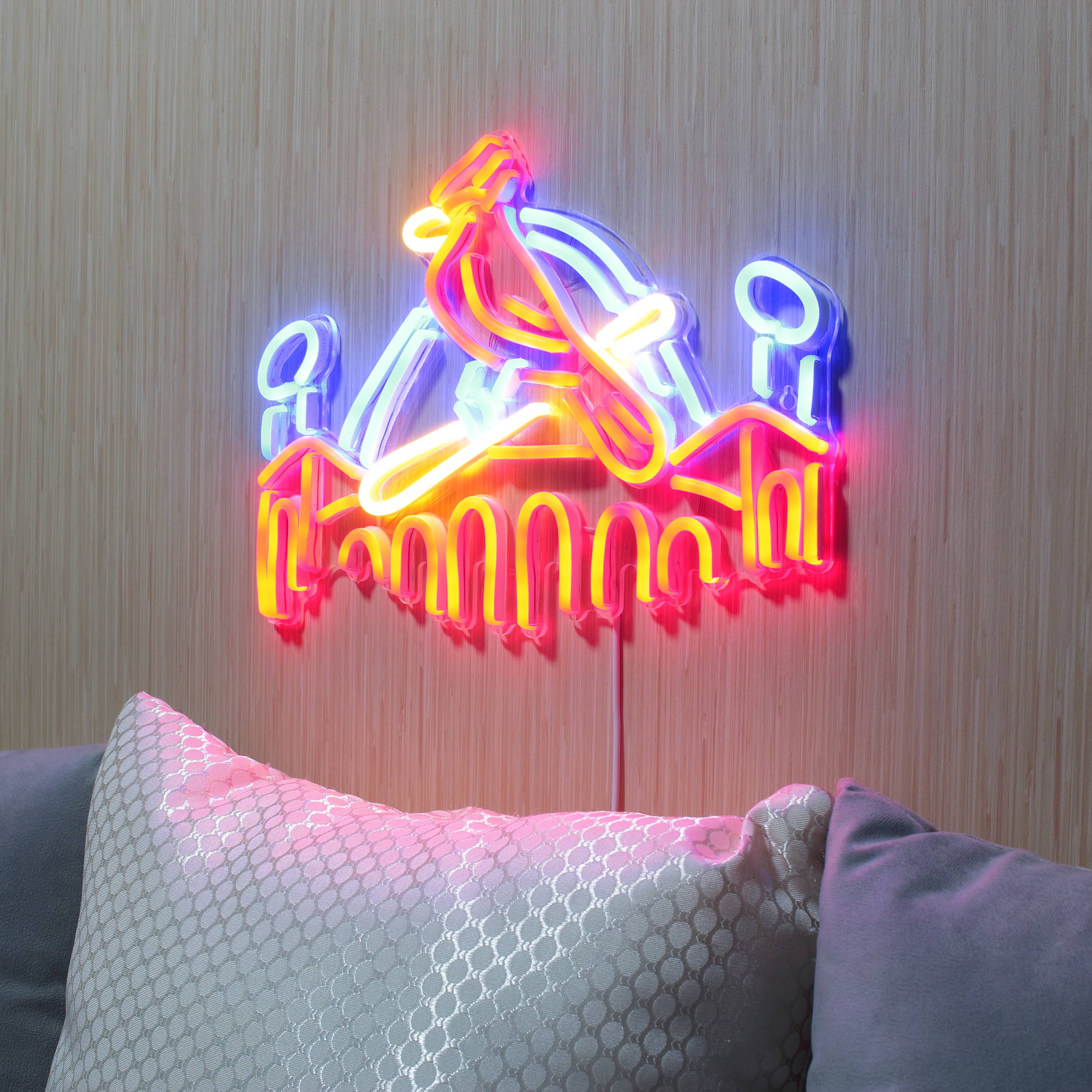Budweiser with Cardinal Large Flex Neon LED Sign
