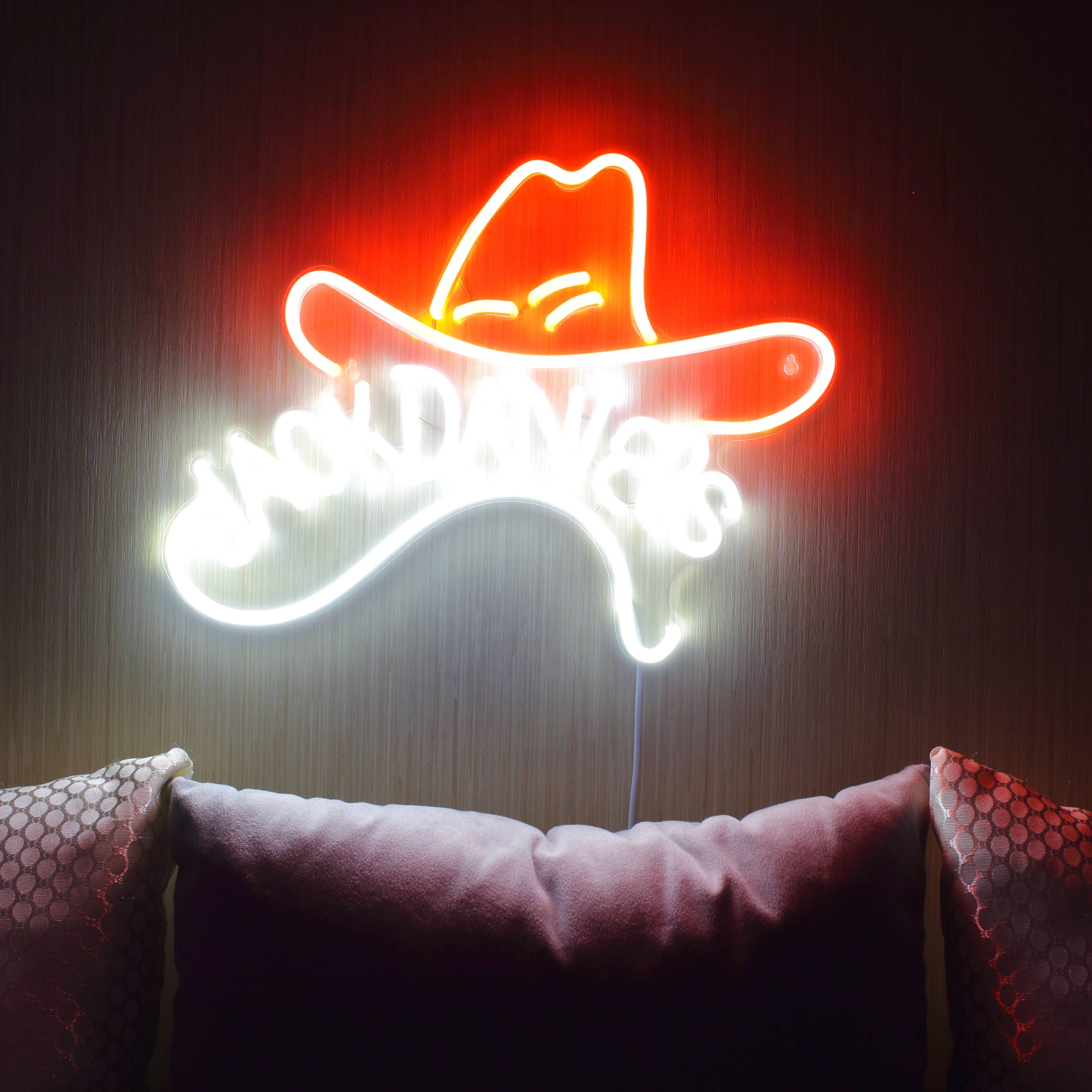 Jack Daniel's with Hat Large Flex Neon LED Sign