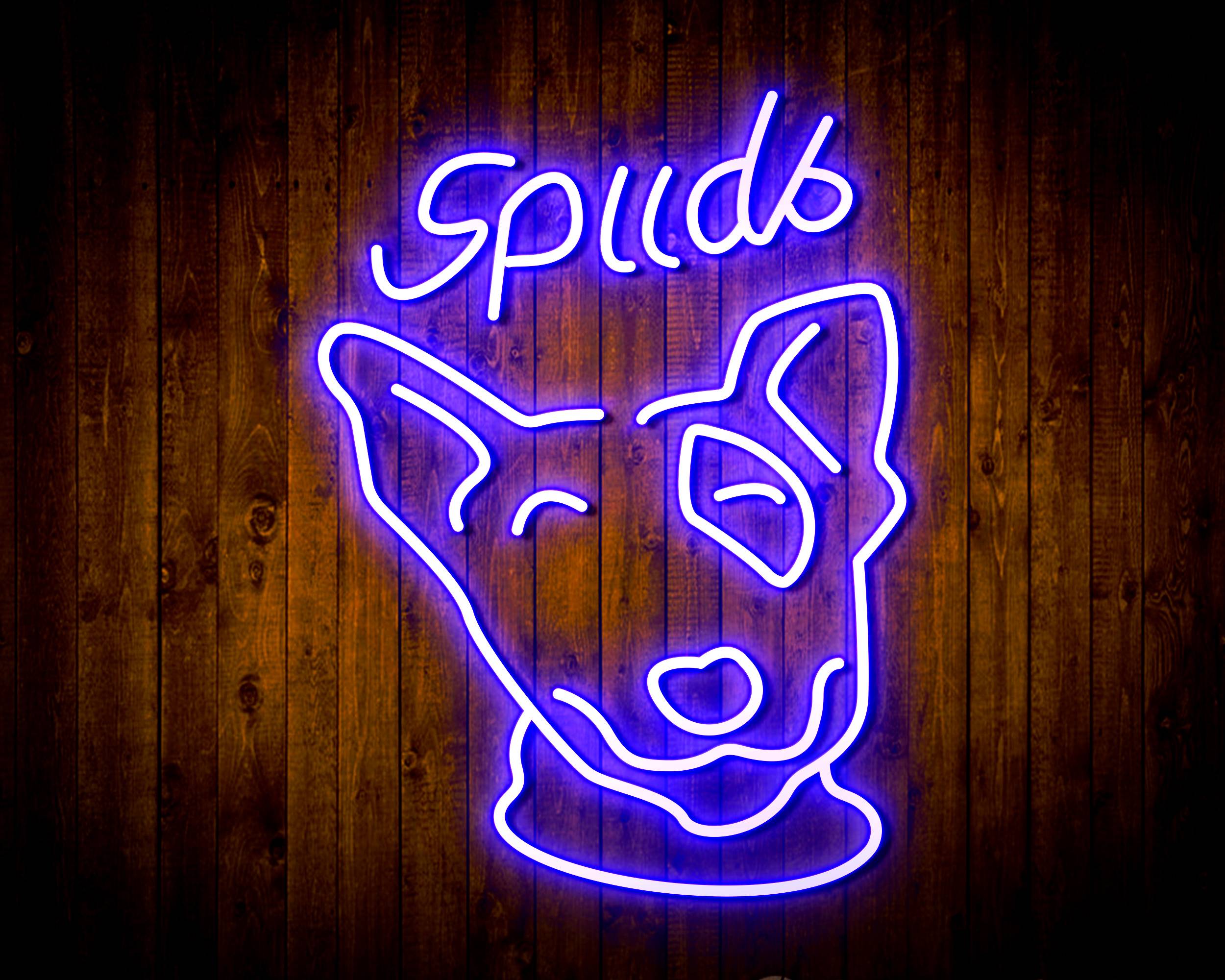 Spuds Bud Light Handmade Neon Flex LED Sign