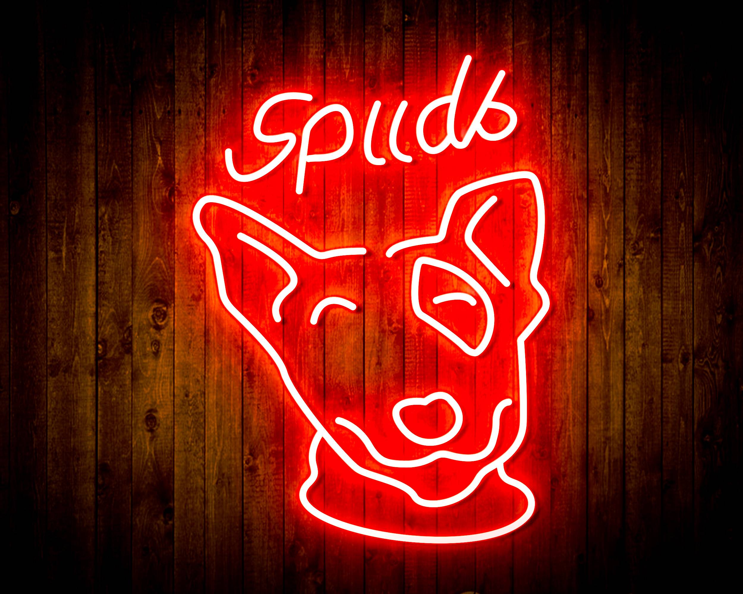 Spuds Bud Light Handmade Neon Flex LED Sign