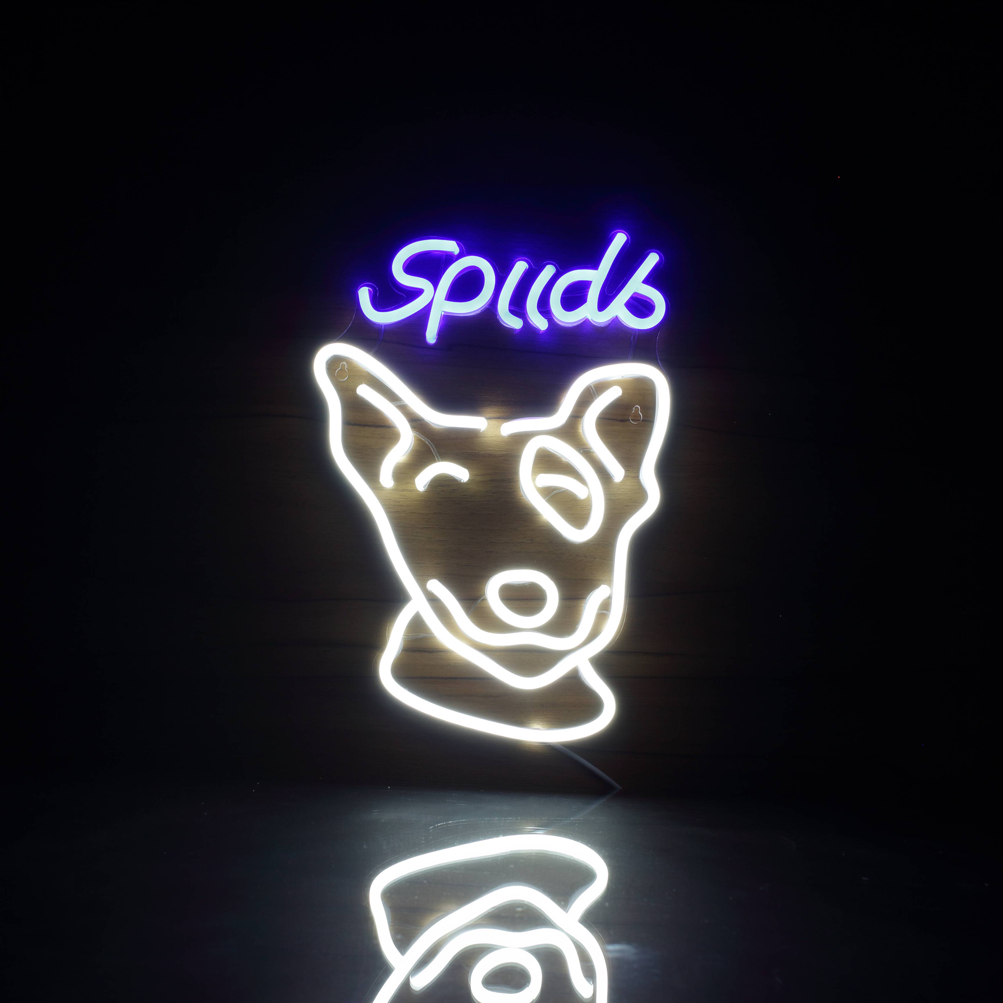 Spuds Bud Light Handmade Neon Flex LED Sign