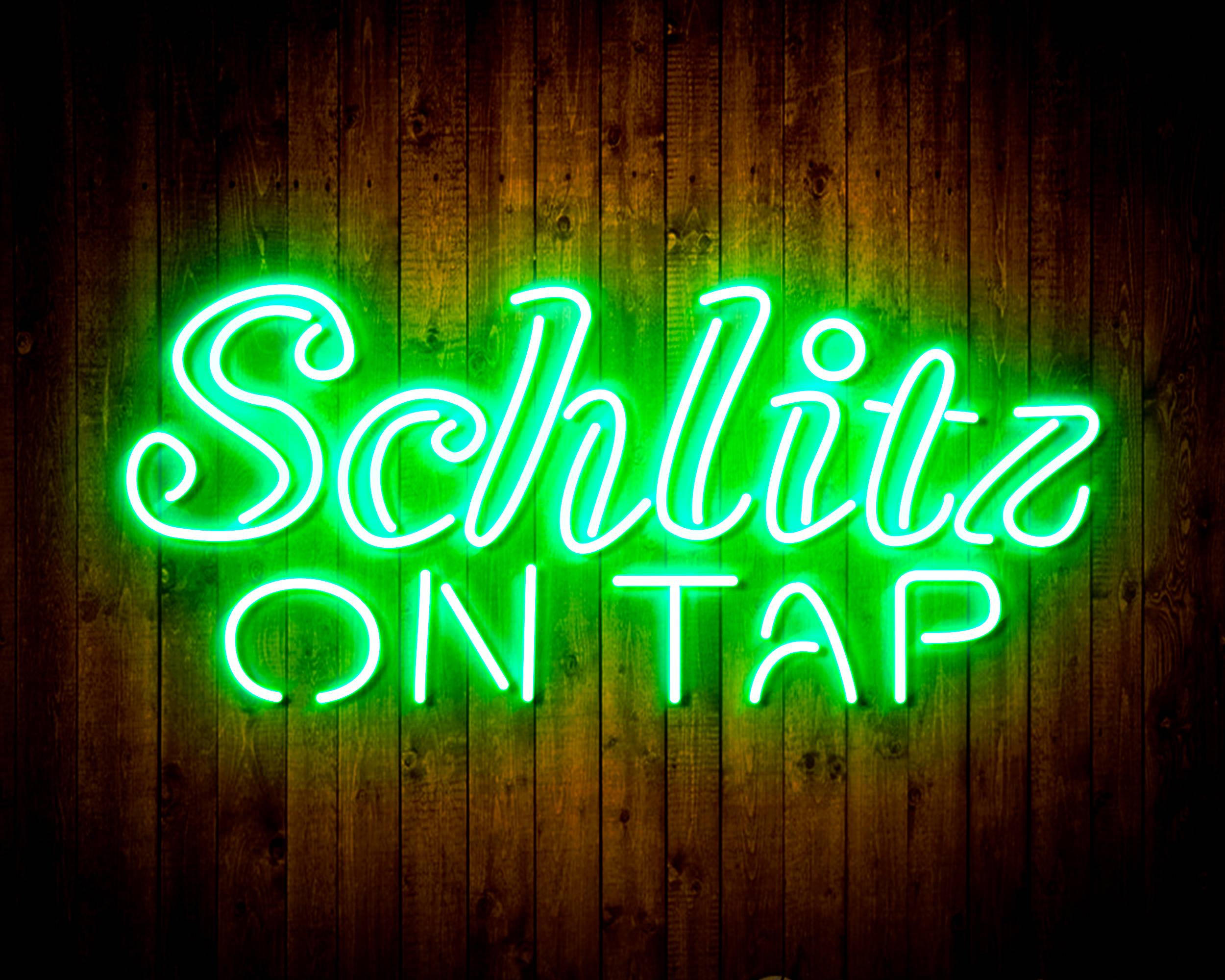 Schlitz On Tap Handmade Neon Flex LED Sign
