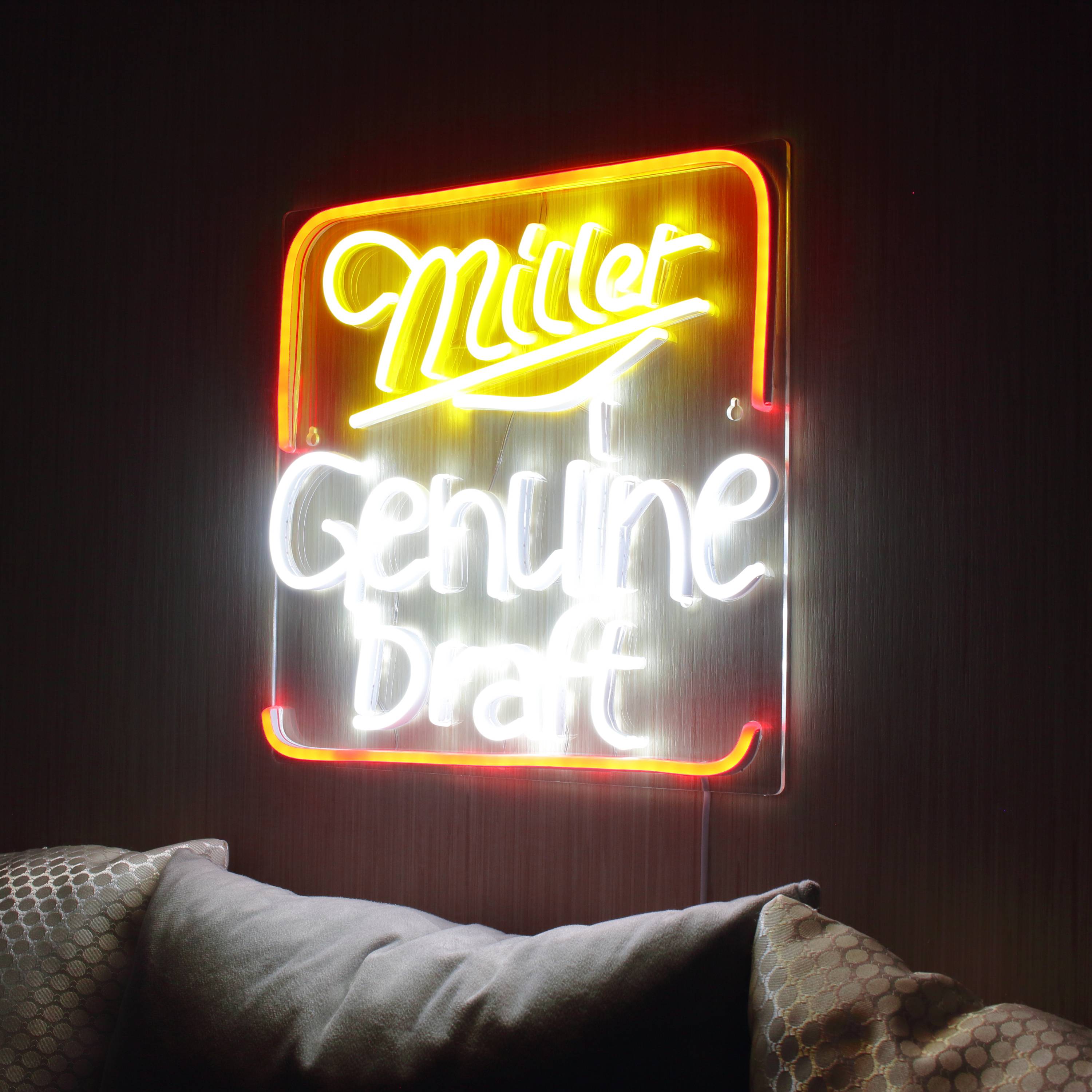 Miller Genuine Draft Large Flex Neon LED Sign