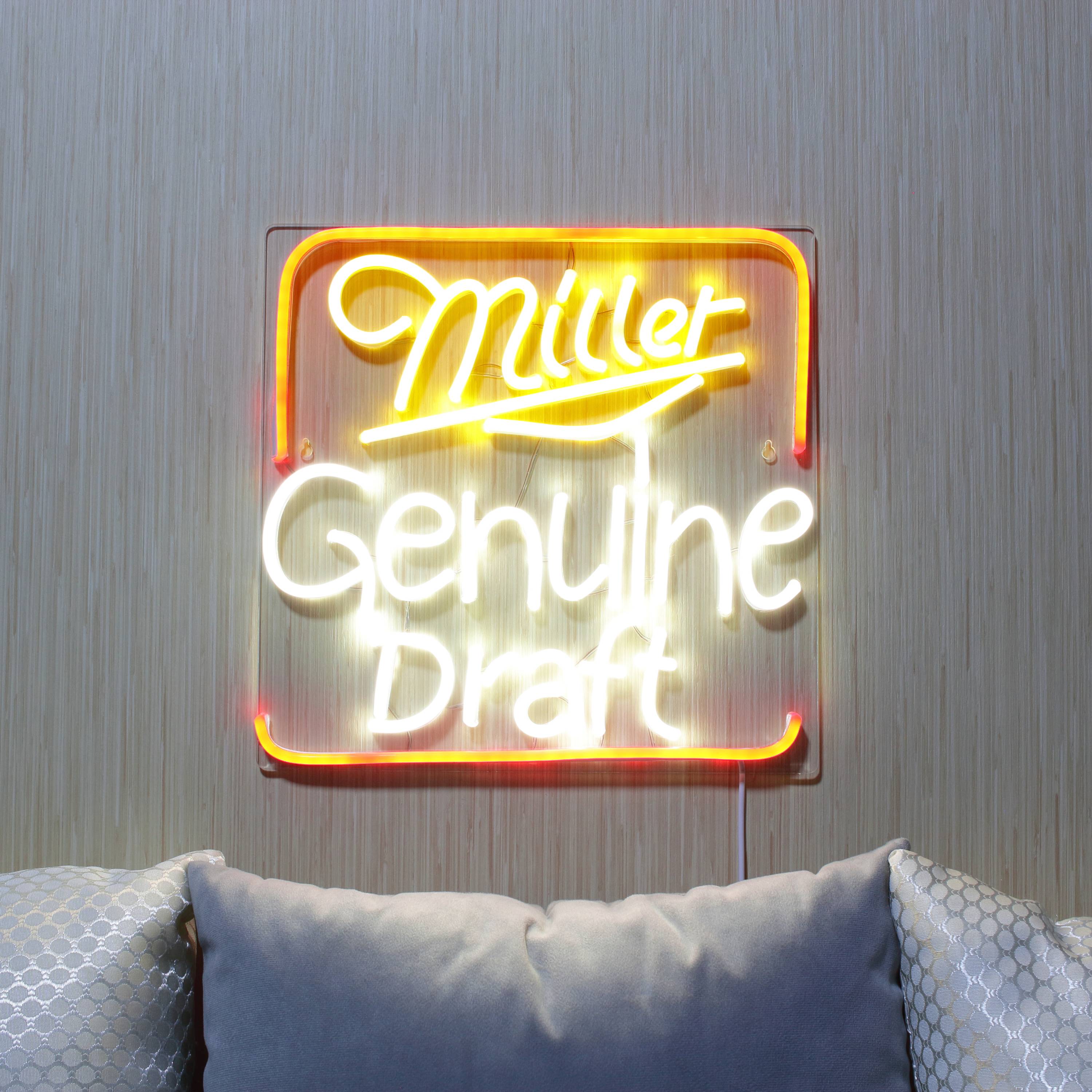 Miller Genuine Draft Large Flex Neon LED Sign