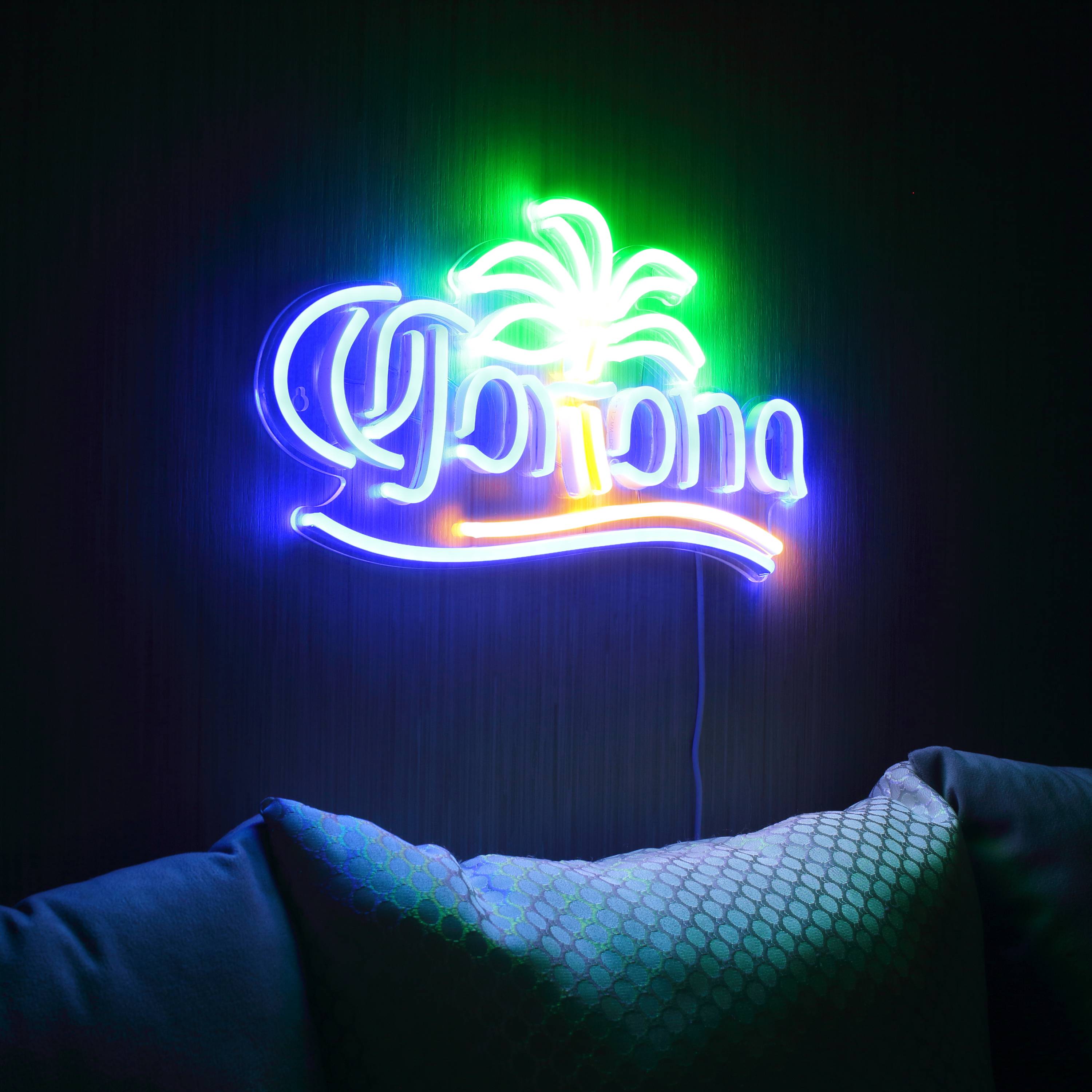 Corona Extra with Palm Tree Large Flex Neon LED Sign