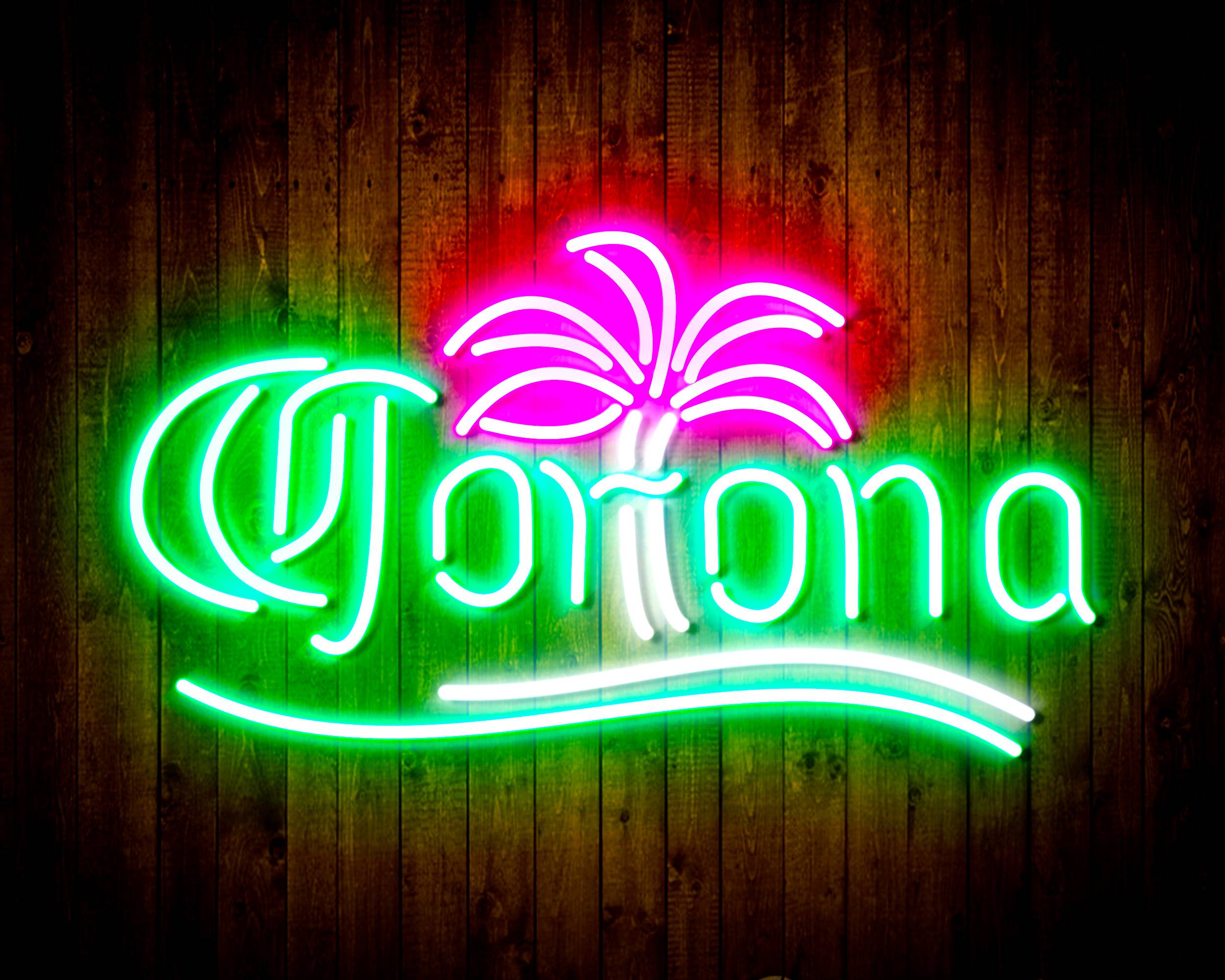 Corona Extra Palm Tree Bar Pub Neon Flex LED Sign