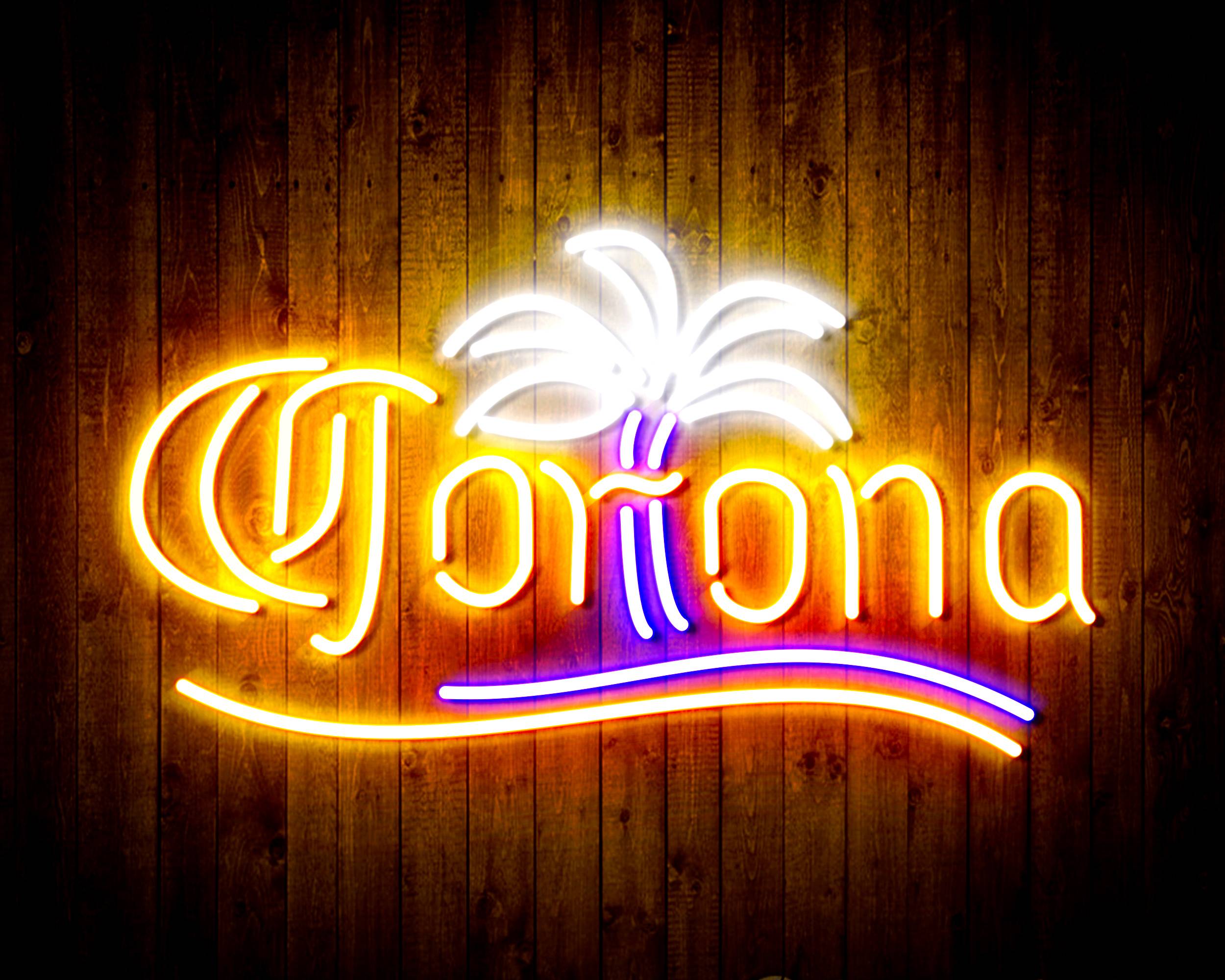Corona Extra Palm Tree Bar Pub Neon Flex LED Sign