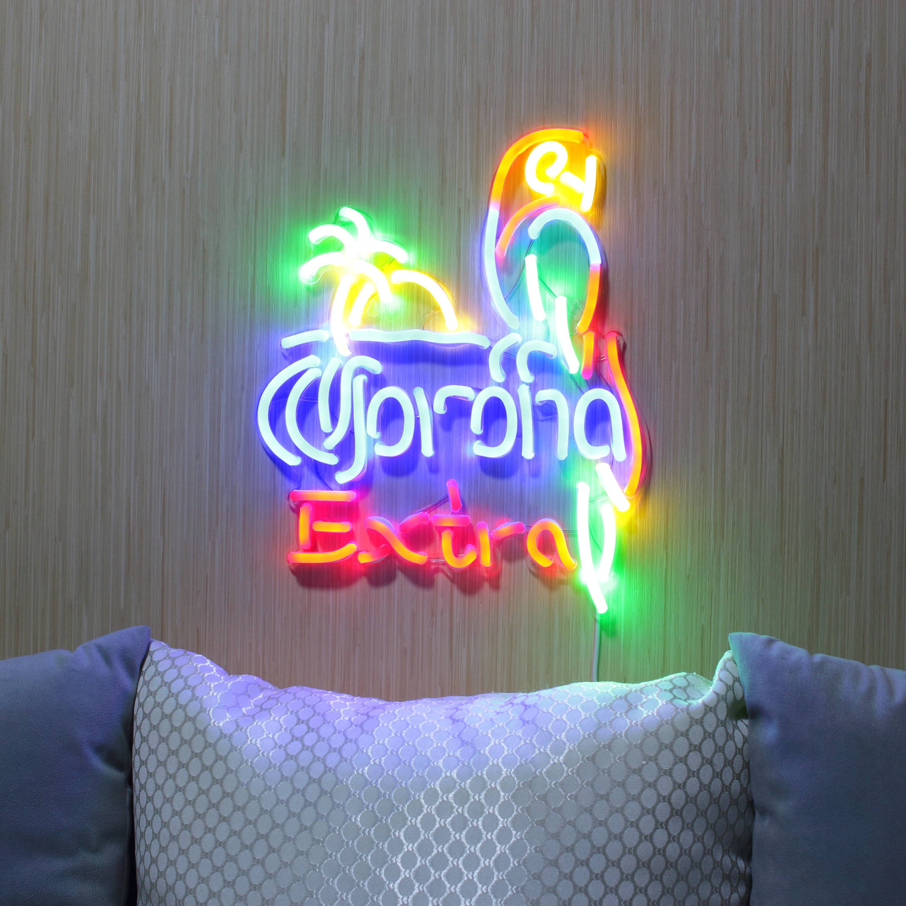 Corona Extra with Cadinal Large Flex Neon LED Sign