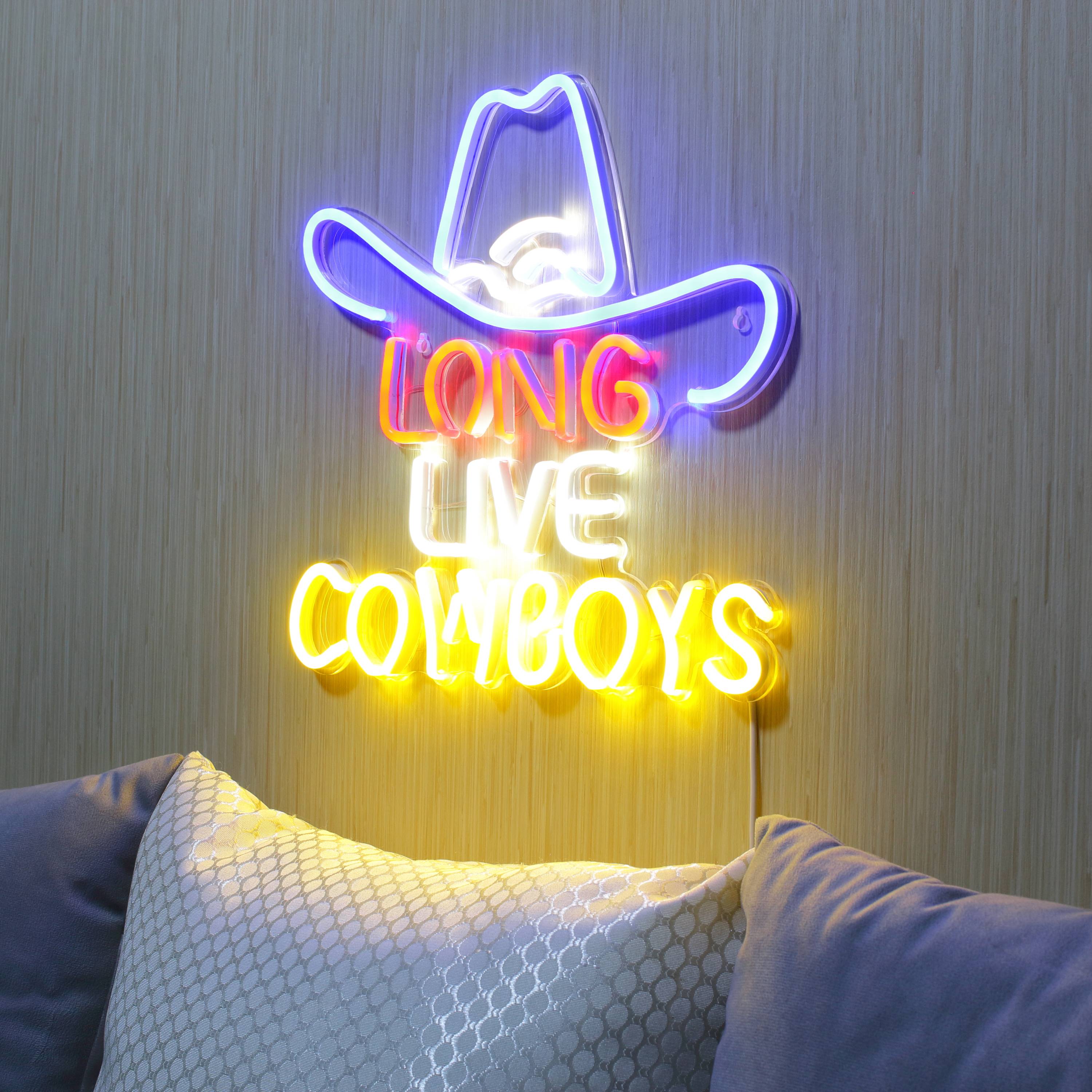 Long Live Cowboys Large Flex Neon LED Sign