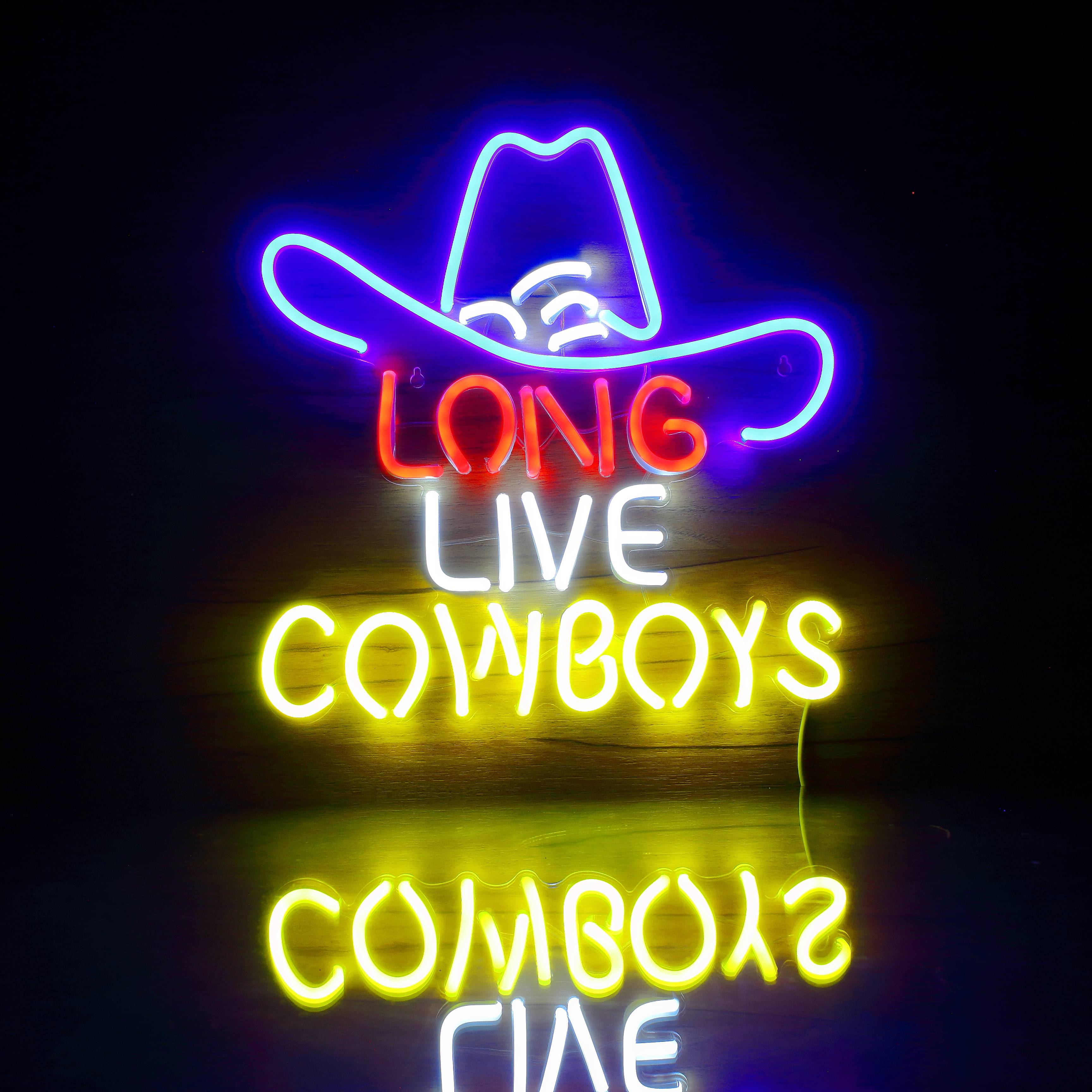 Long Live Cowboys 2 Handmade Neon Flex LED Sign