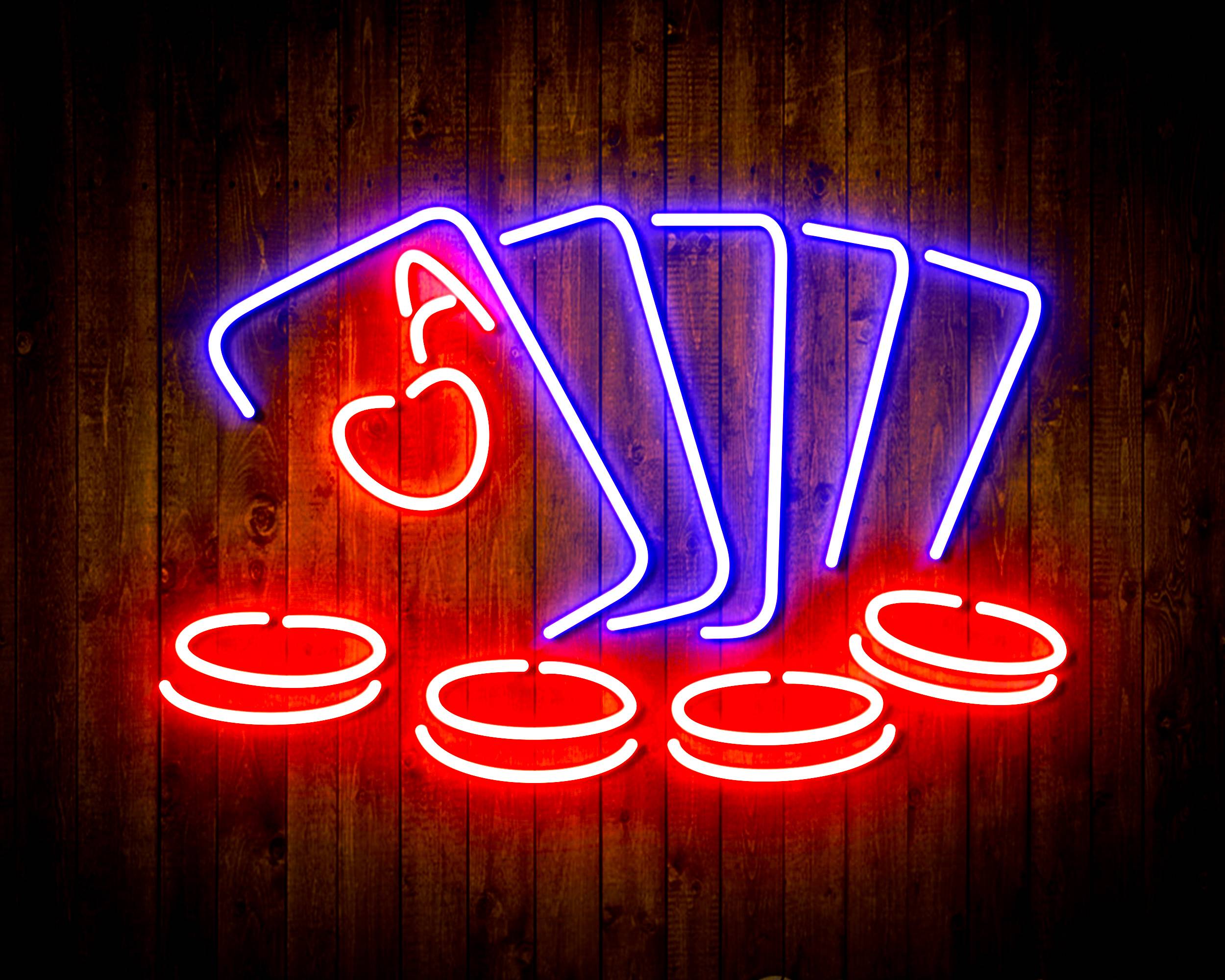 Cards with Coins for Crown Royal Handmade Neon Flex LED Sign