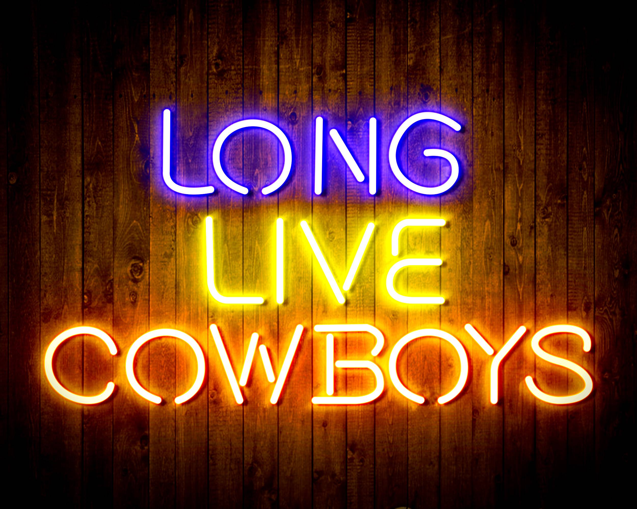 Long Live Texas Cowboys Bar Neon Flex LED Sign