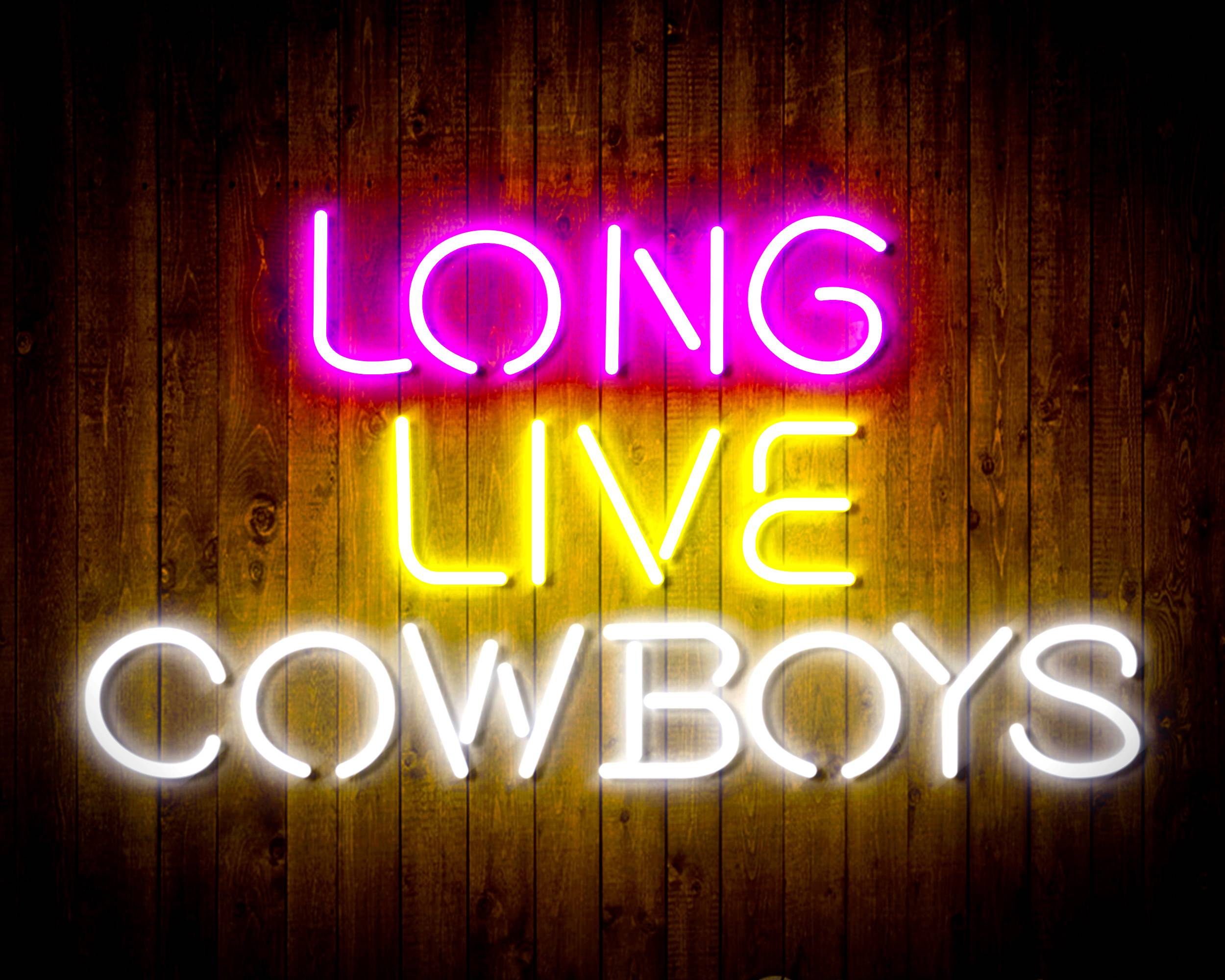 Long Live Texas Cowboys Bar Neon Flex LED Sign