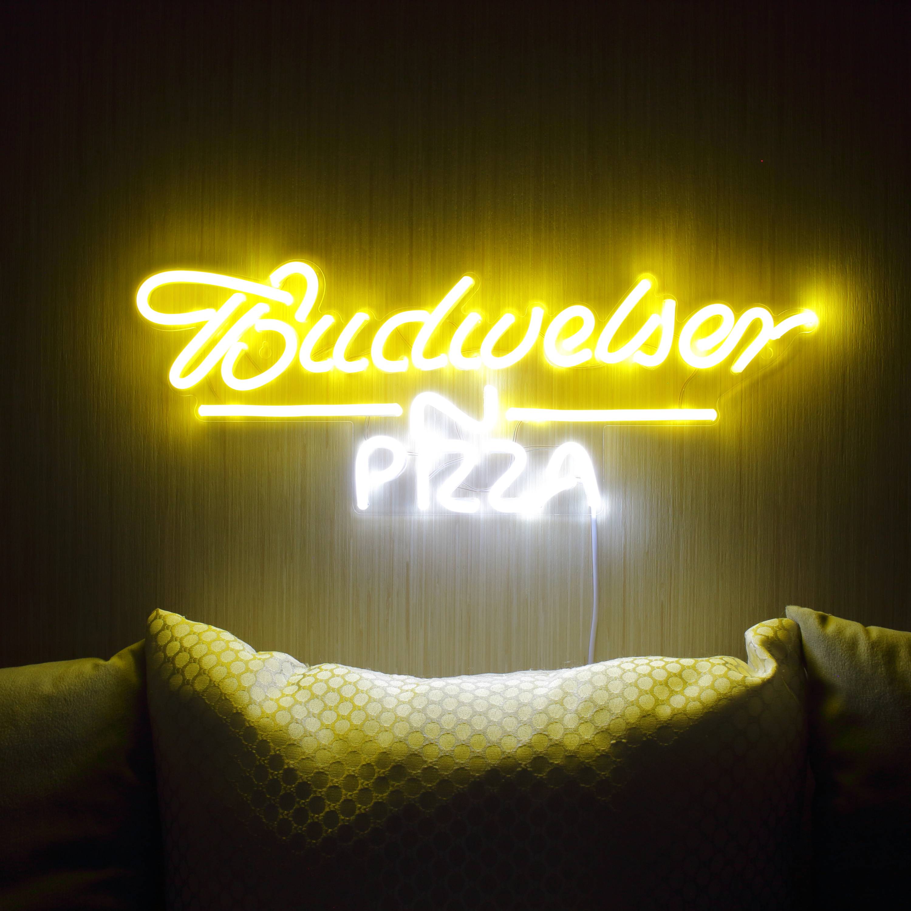 Budweiser Pizza Large Flex Neon LED Sign