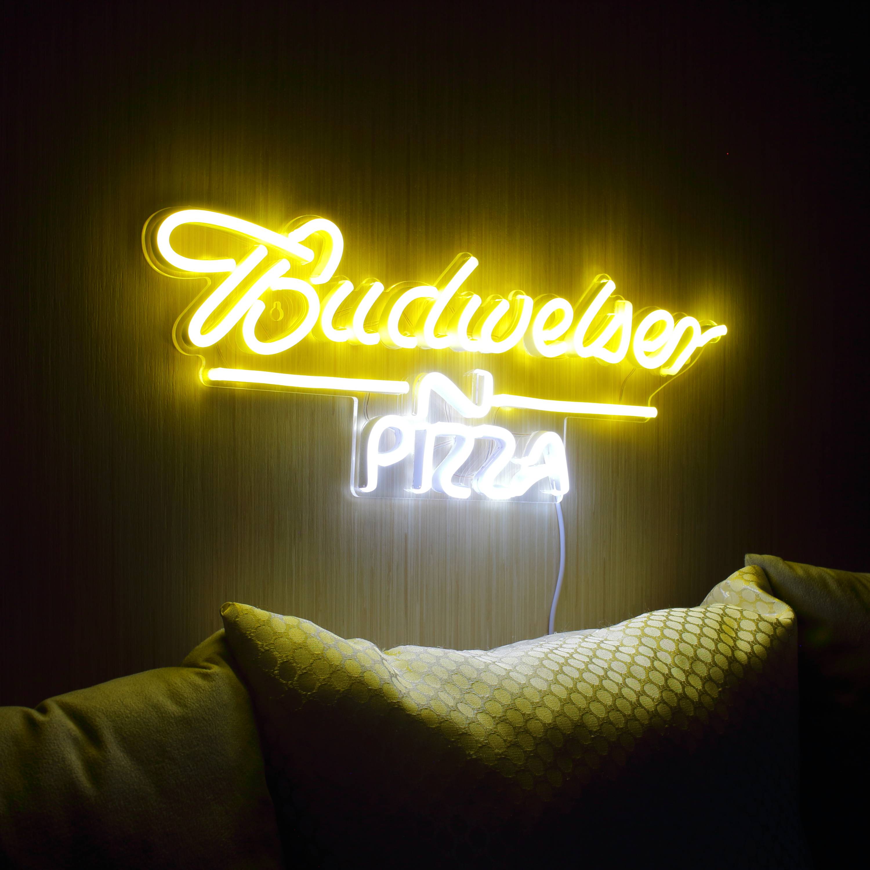 Budweiser Pizza Large Flex Neon LED Sign