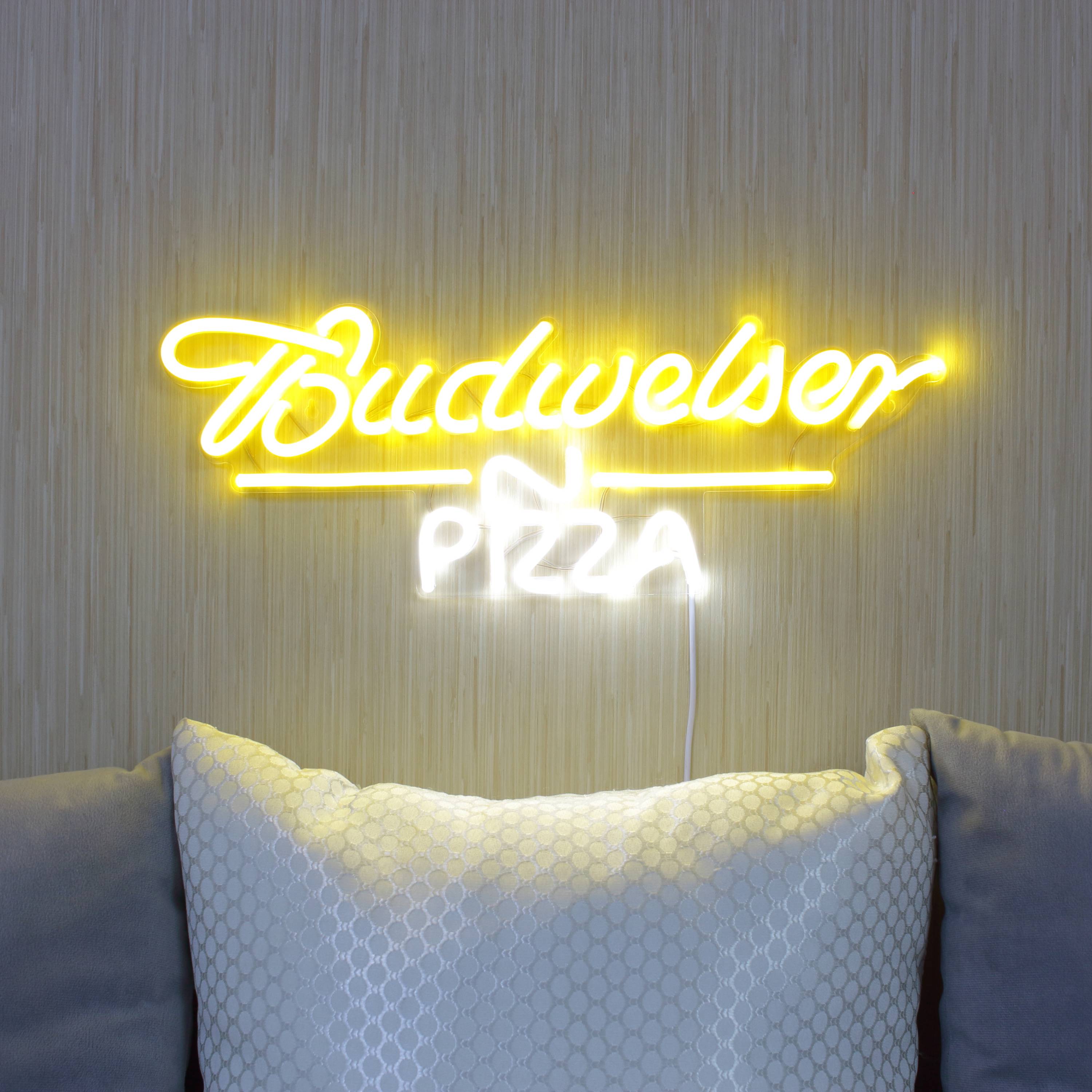 Budweiser Pizza Large Flex Neon LED Sign