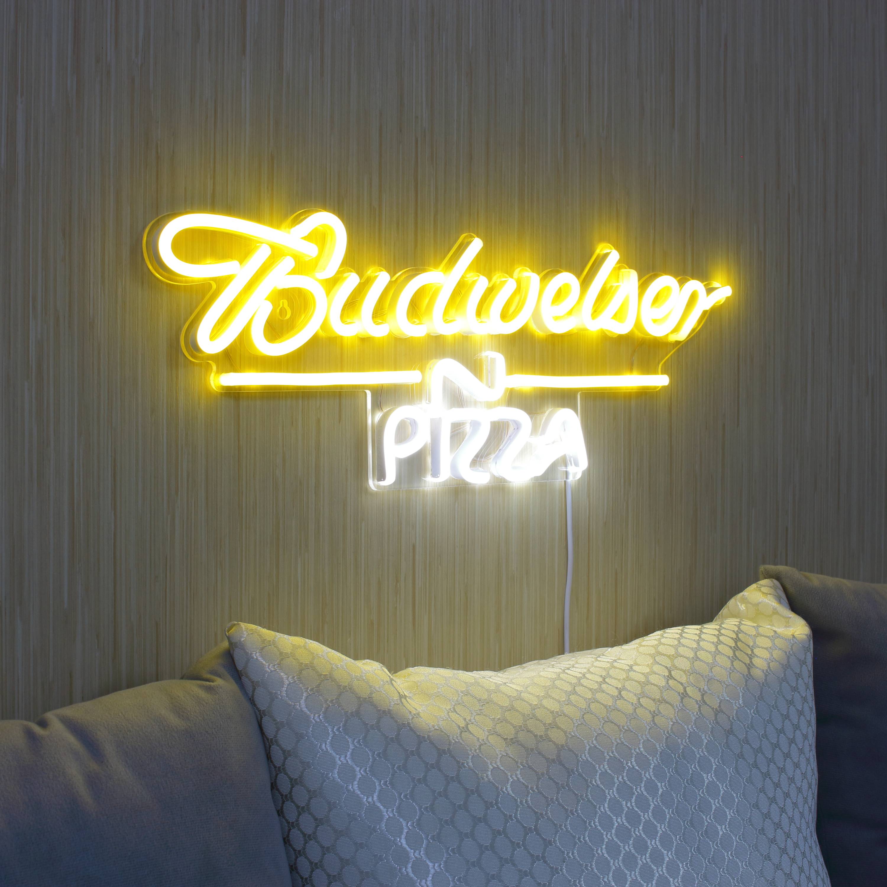 Budweiser Pizza Large Flex Neon LED Sign