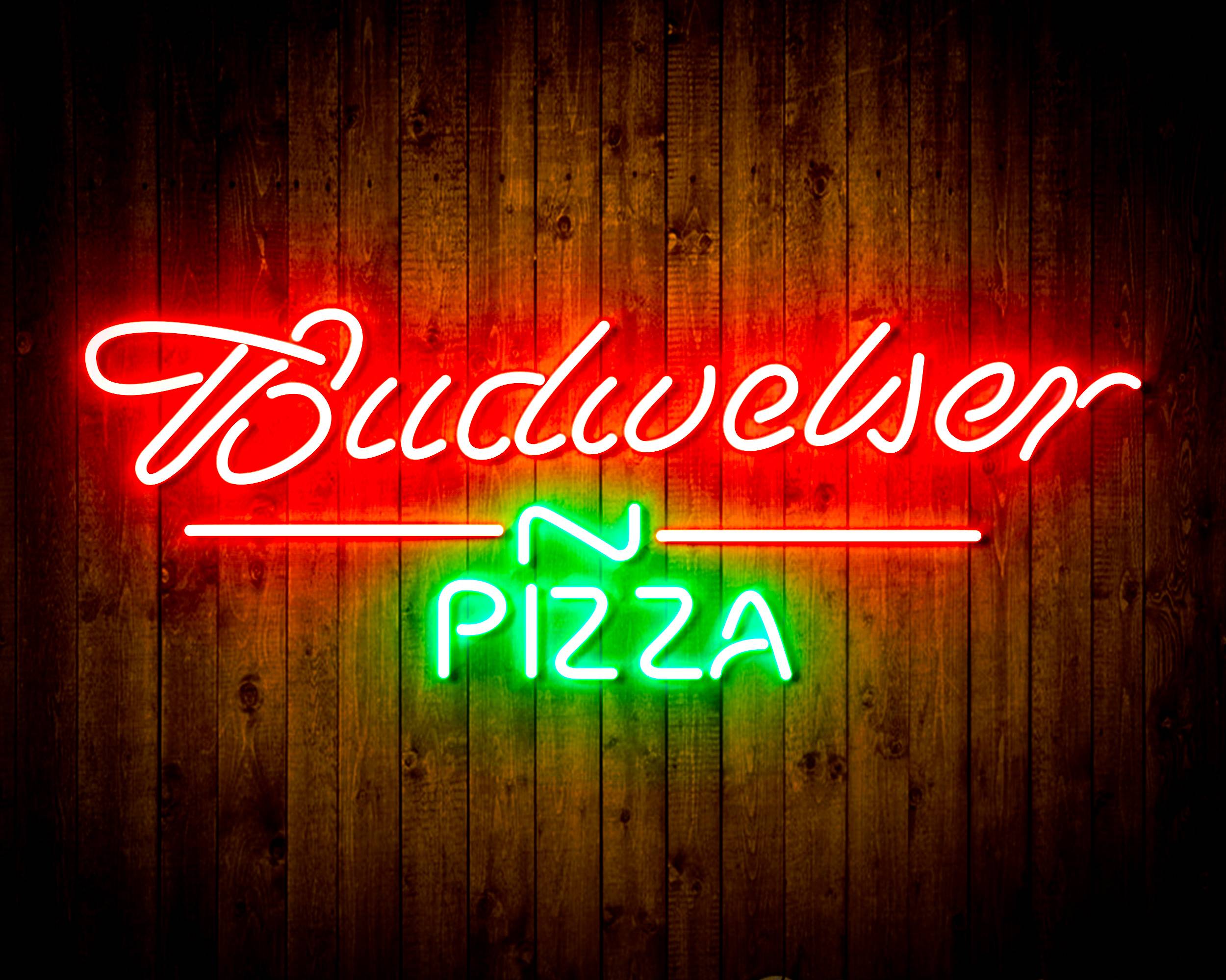 Budweiser Beer Pizza Handmade Neon Flex LED Sign