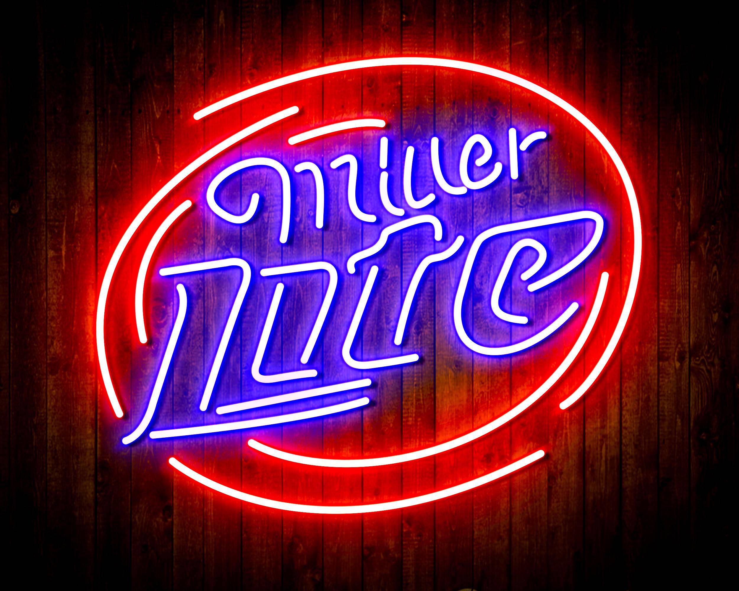 Miller Lite 5 Handmade Neon Flex LED Sign