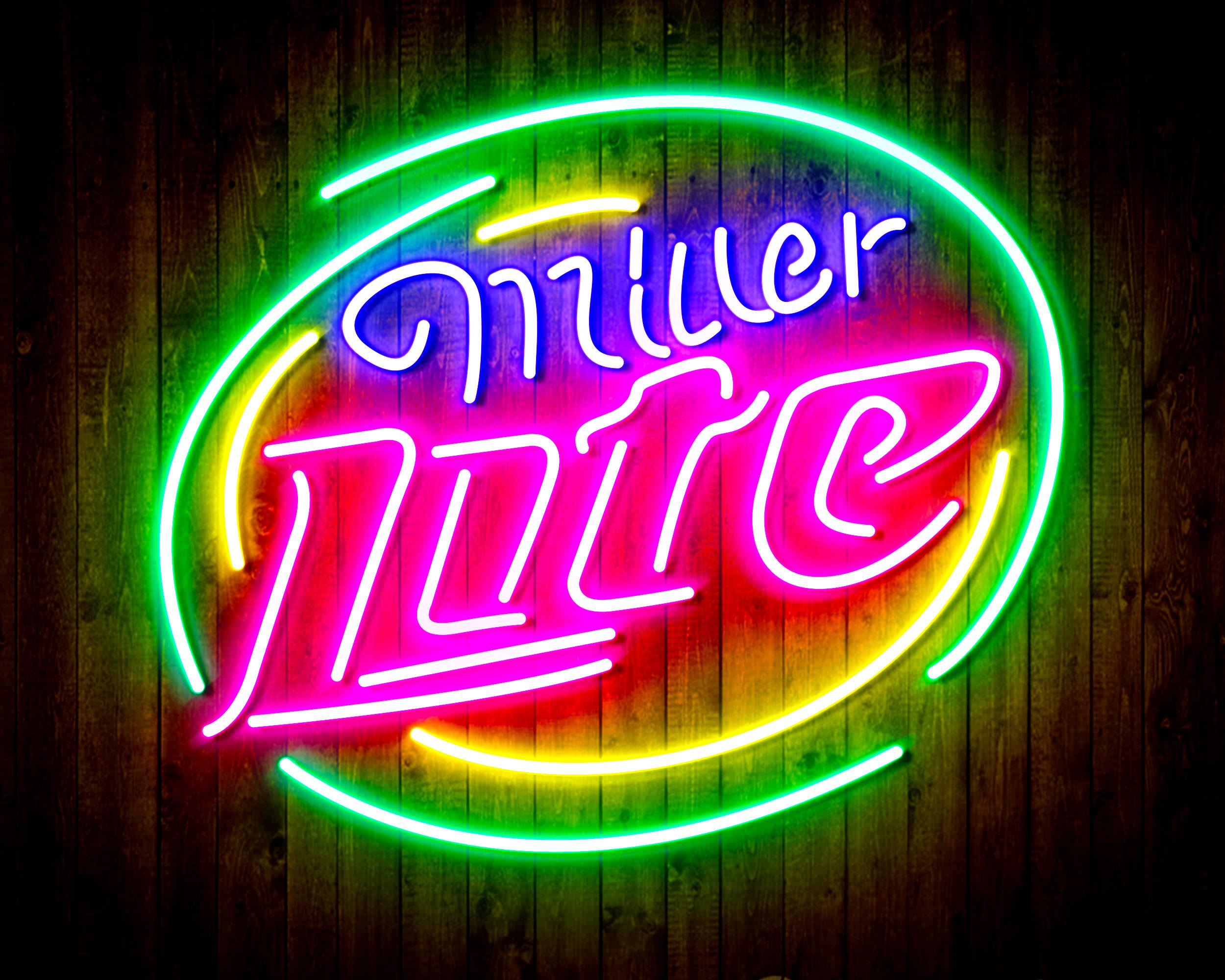 Miller Lite Bar Handmade Neon Flex LED Sign